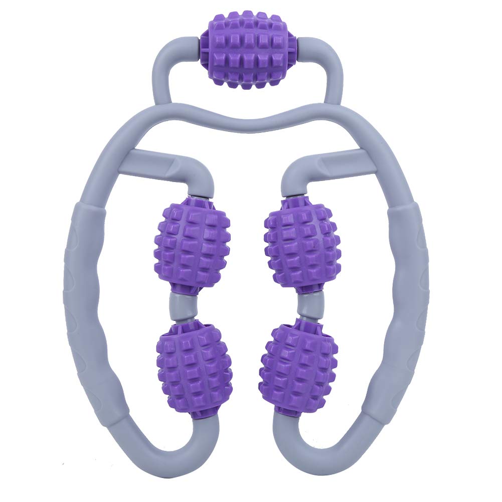 Dark Purple Yoga Foam Roller Leg Massager Ring - Fitness & Muscle Recovery Equipment for Home, Gym & Physical Therapy | Relieve Sore Muscles, Improve Flexibility & Post-Workout Recovery