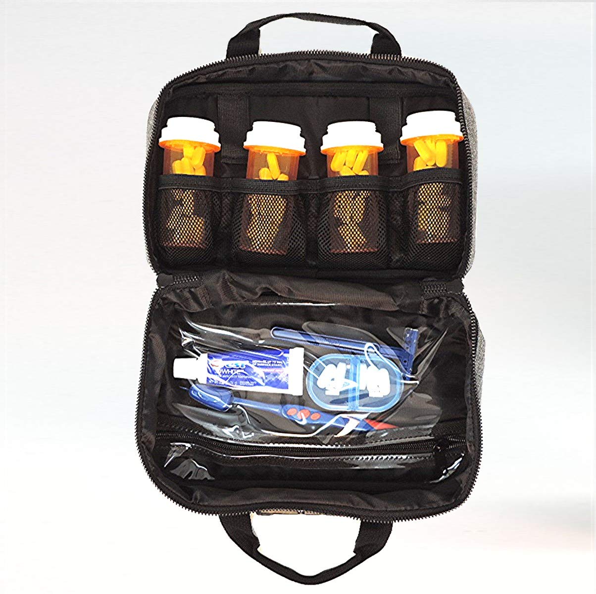 Portable Medication Travel Organizer Pouch - Compact & Waterproof Pill Case for Daily Use, Airplane Trips & Emergency Kits