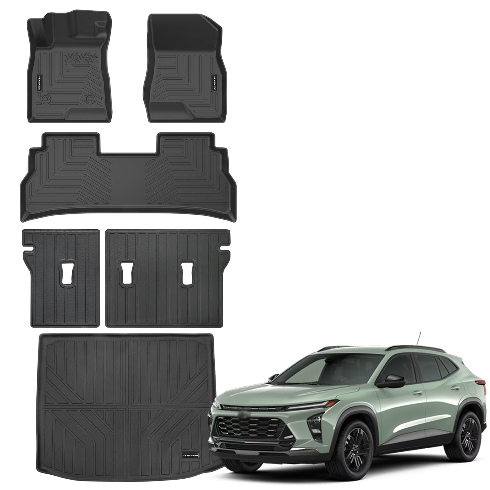 2024-2025 Chevrolet Trax All-Weather Floor Mats Set - Premium TPE Rubber Trunk Liner & Backrest Mat - Anti-Slip Car Accessories for Chevy Trax - Perfect for Road Trips, Camping & Daily Commute