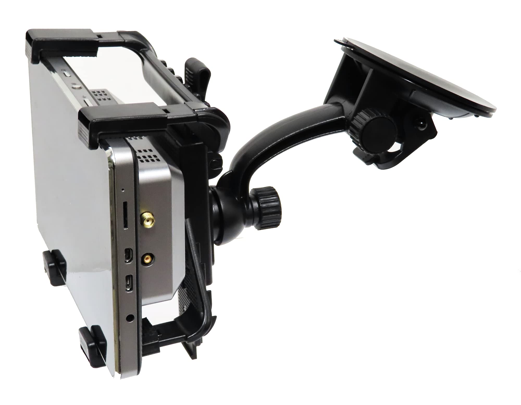 Ramtech Adjustable Windshield Suction Mount Holder for Rand McNally OverDryve 8 PRO GPS - Universal Car Truck Vehicle Bracket Stand with Magnetic Mount (Fits Most GPS Devices) - Perfect for Road Trips & Navigation