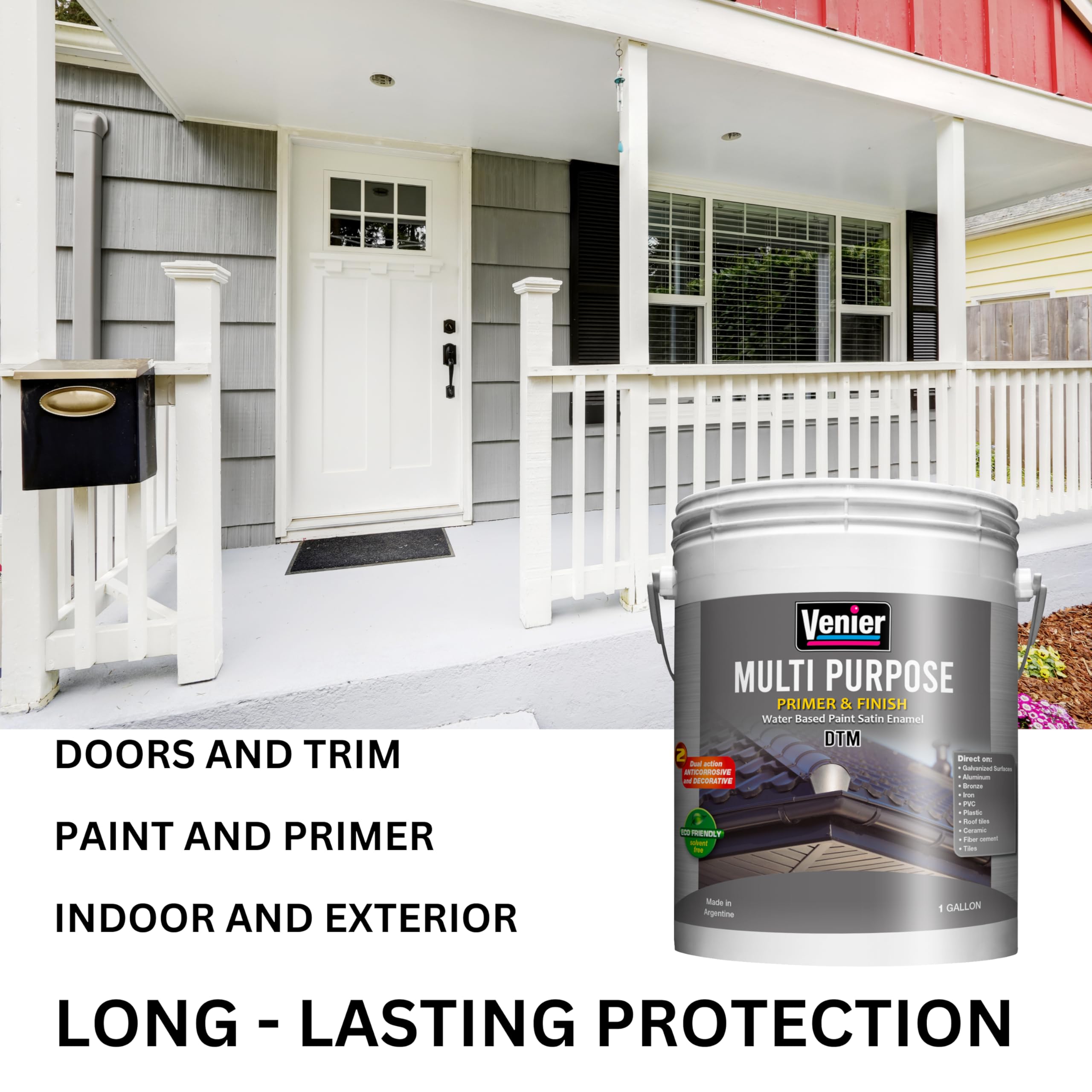 Venier White Cabinet Paint - Satin Finish Furniture Paint - 128 Fl Oz (1 Gallon) - All-in-One Paint for Cabinets, Furniture & Trim - No Sanding or Priming Required - Multi-Surface Paint for Wood, Metal & More - Perfect for Kitchen Cabinets, Bathroom Vanities & Home Decor Projects