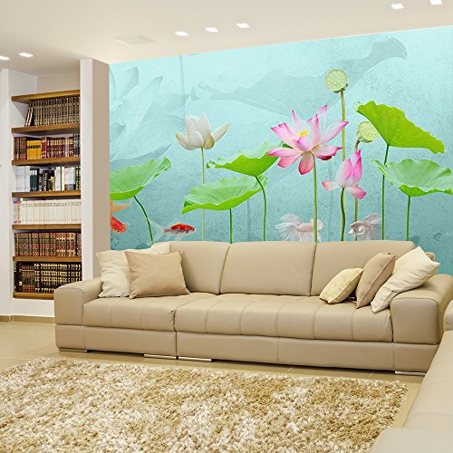 Water Lilies With Gold Fish-2