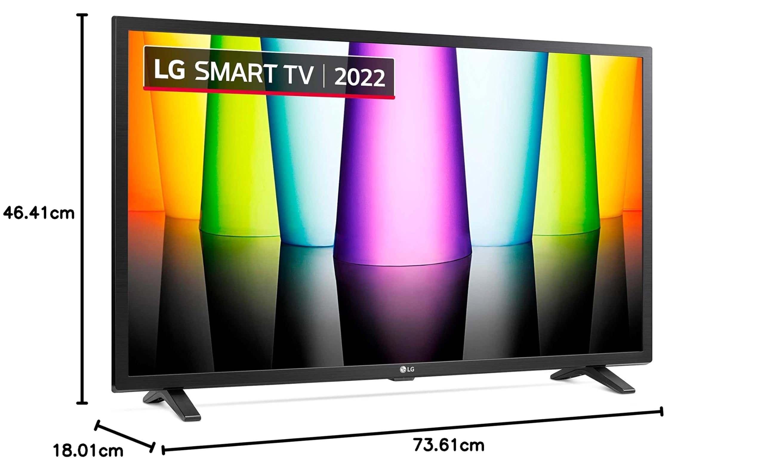 LG 32 Inch LQ63 HD 720p Smart LED TV with WebOS - Perfect for Bedrooms, Dorms & Small Spaces