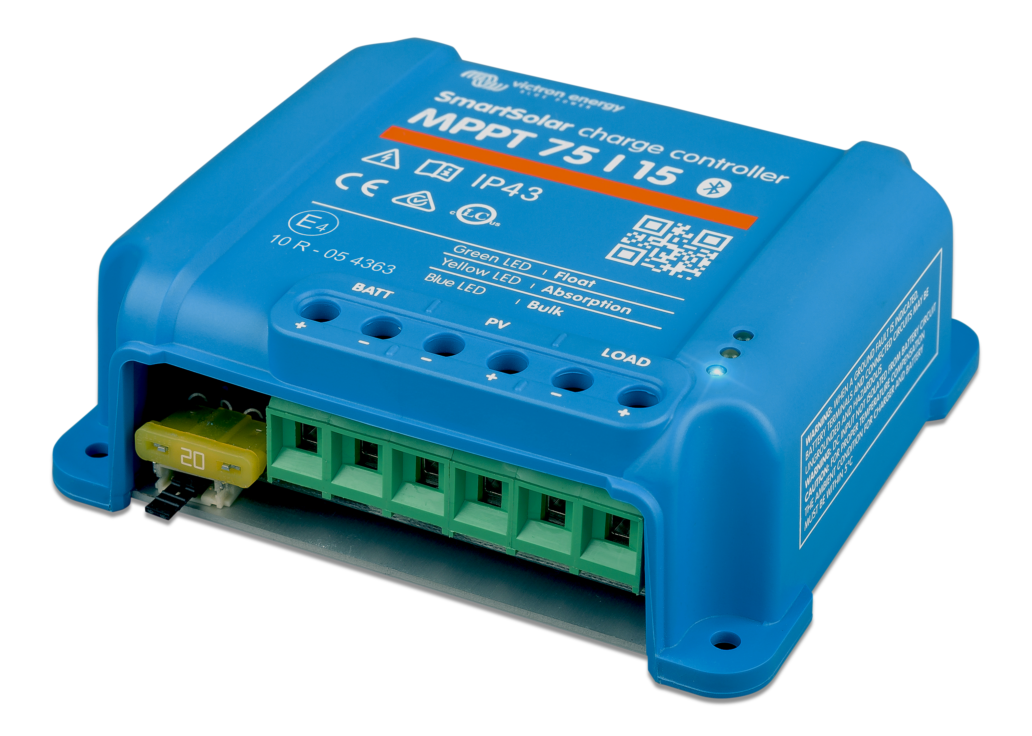 Victron Energy SmartSolar MPPT 75/15 12V/24V Solar Charge Controller - 15A Max Input - Bluetooth Monitoring | Perfect for RVs, Boats & Off-Grid Solar Systems