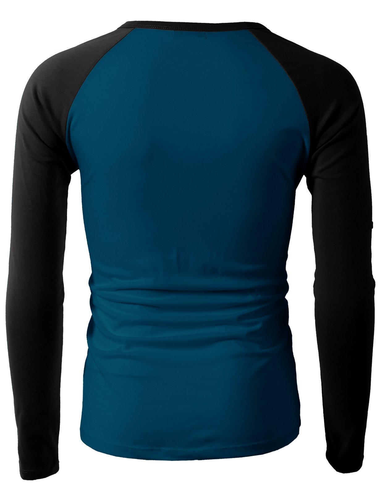 H2H Men's Casual Slim Fit Henley T-Shirt - Raglan Long & 3/4 Sleeve Baseball Jersey Shirt for Everyday Wear, Gym & Outdoor Activities