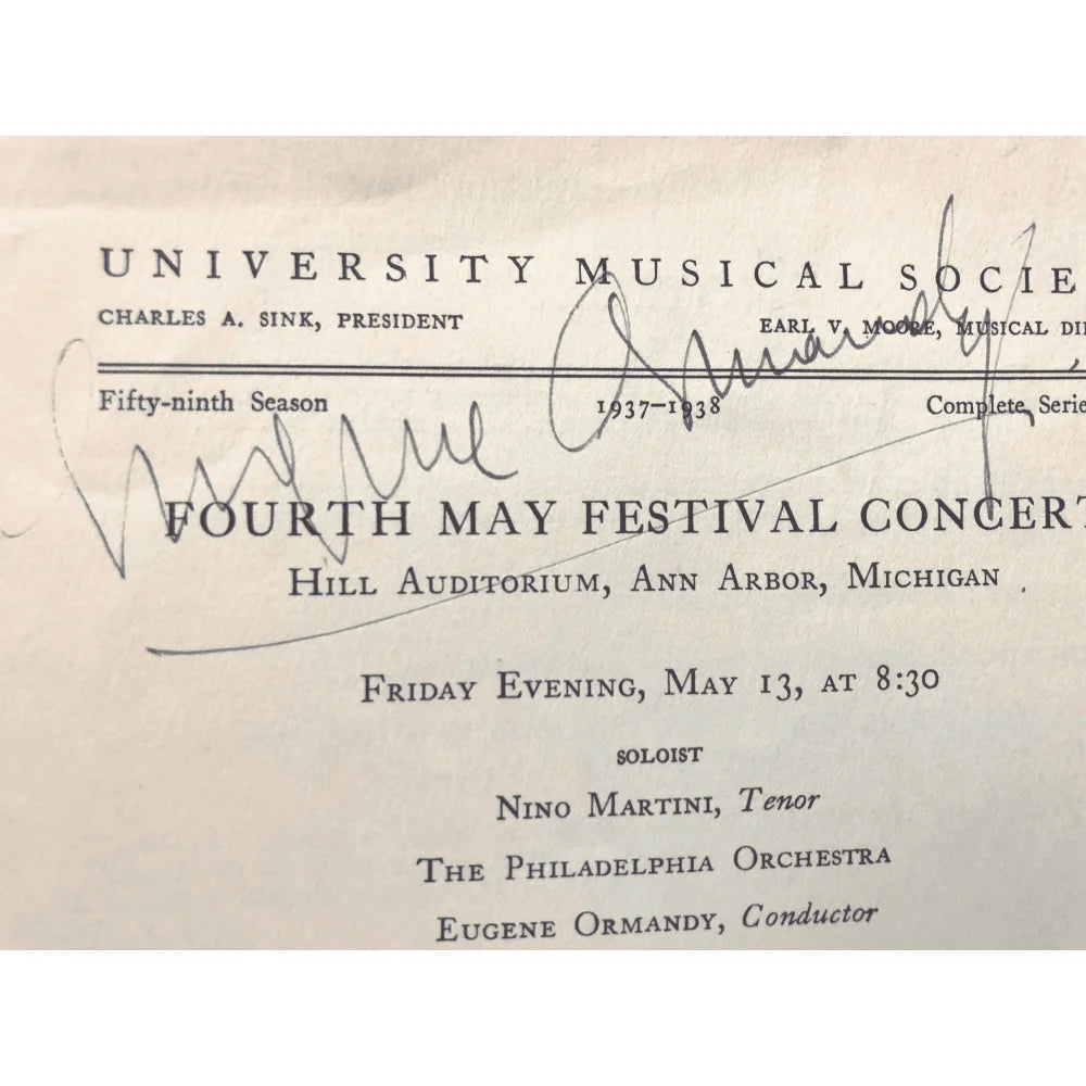 Eugene Ormandy Hand Signed Album Page Cut - Authentic JSA COA Autograph of Famous Conductor - Perfect for Music Memorabilia Collectors & Classical Enthusiasts