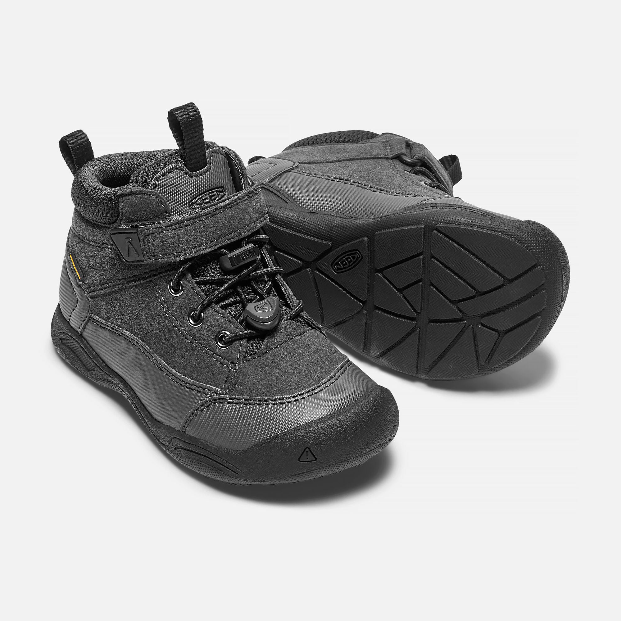 Keen Men's Jasper Mid Waterproof Hiking Boots - Black/Raven - Outdoor Adventure & Trail Walking Shoes for Men