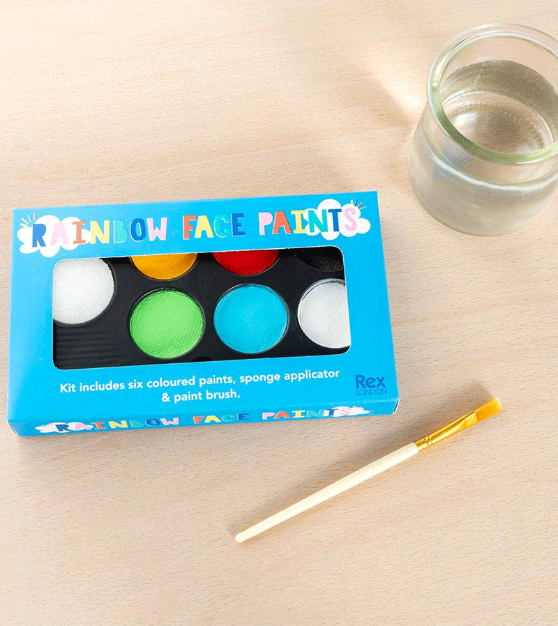 Vibrant Rainbow Face Paints for Kids & Adults - Non-Toxic, Washable & Safe for Costume Parties, Halloween & Festivals