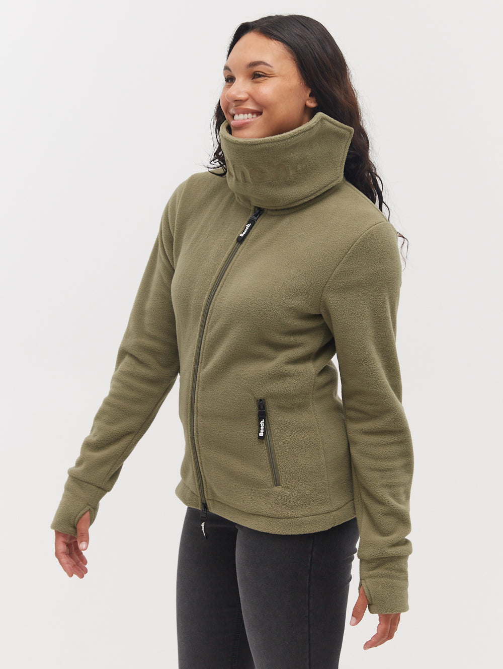Funnel Neck Zip Up Fleece Jacket for Women - Soft Microfleece Winter Pullover - Perfect for Hiking, Camping & Outdoor Activities