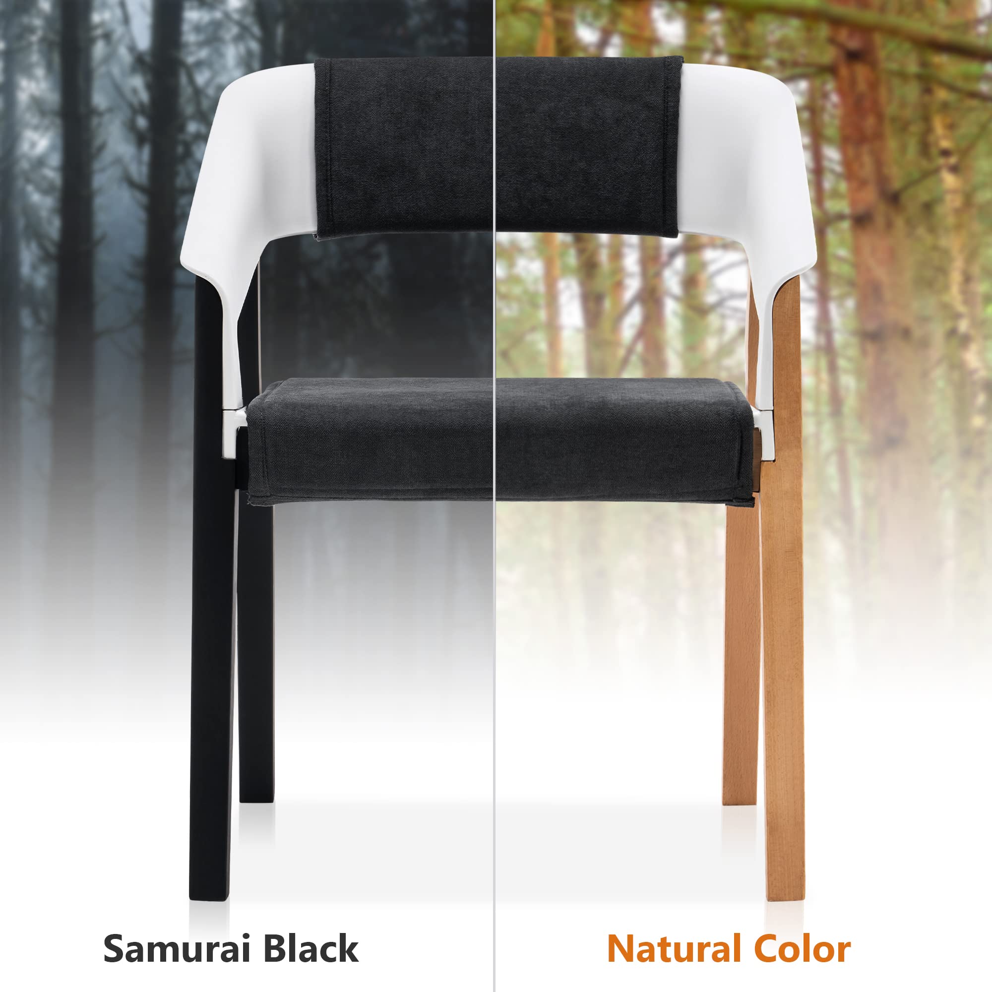 ivinta Patio Dining Chairs Set of 2 - Indoor Outdoor Chairs with Ergonomic Design & Solid Wood Legs for Living Room, Restaurant, Garden - Perfect for Backyard BBQs, Poolside Lounging & Outdoor Entertaining