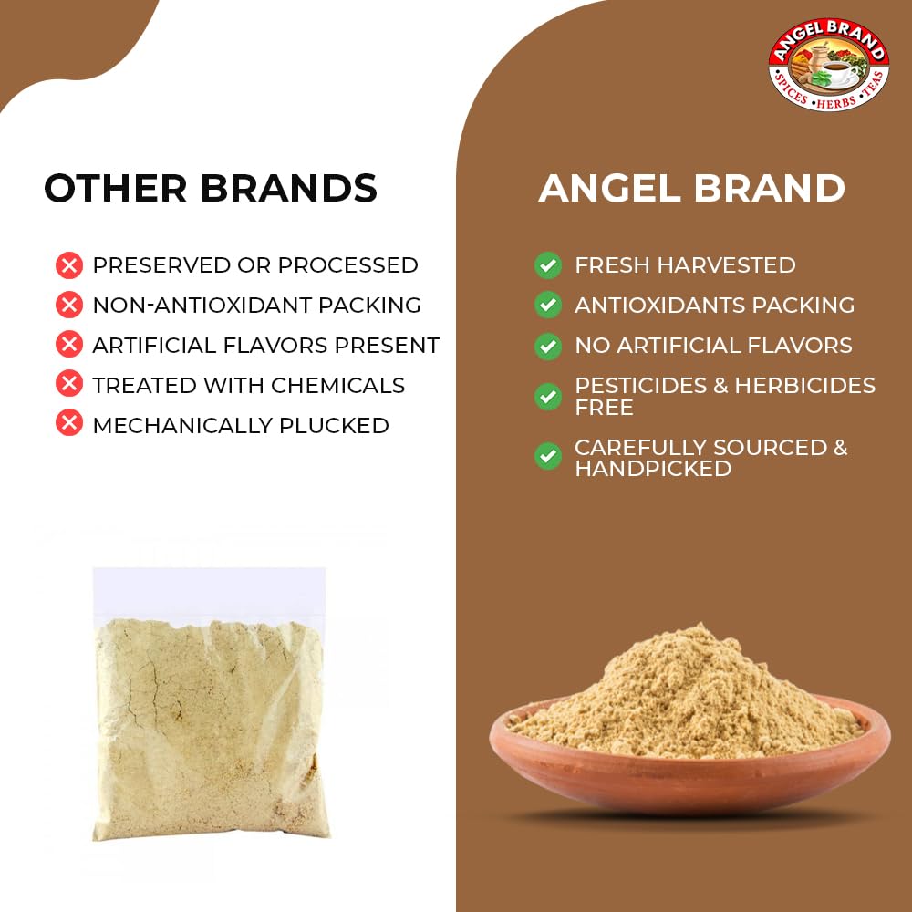 Premium Angel Brand Ginger Powder 13 oz - Organic Ground Ginger Root for Baking, Cooking, Smoothies & Tea | Great for Gingerbread, Curry, Detox Drinks & Spice Mixes