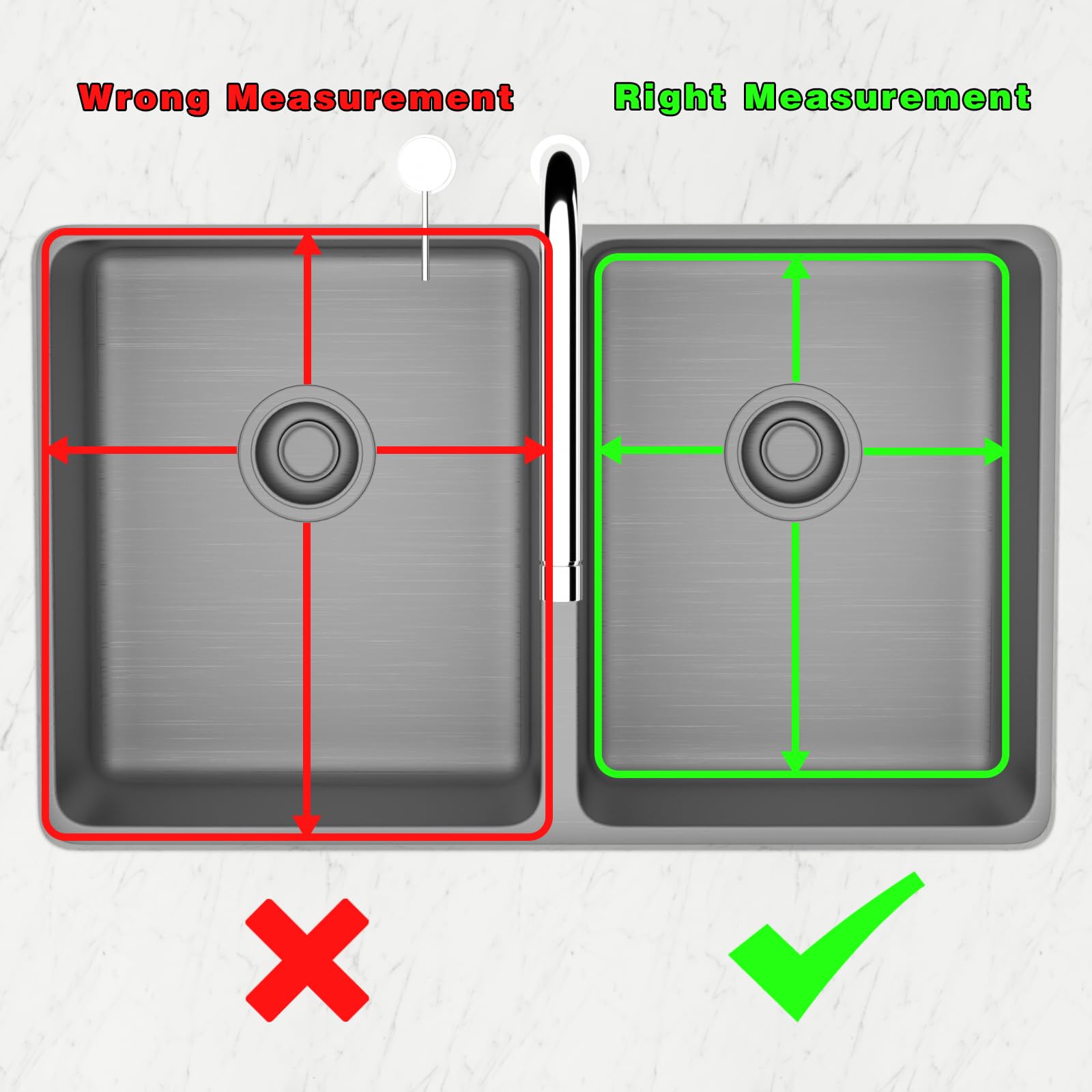 Stainless Steel Sink Grid Protector - Heavy Duty Kitchen Sink Bottom Grate with Center Drain for Single Bowl | Durable Rustproof Metal Sink Protector for Dishwashing & Food Prep