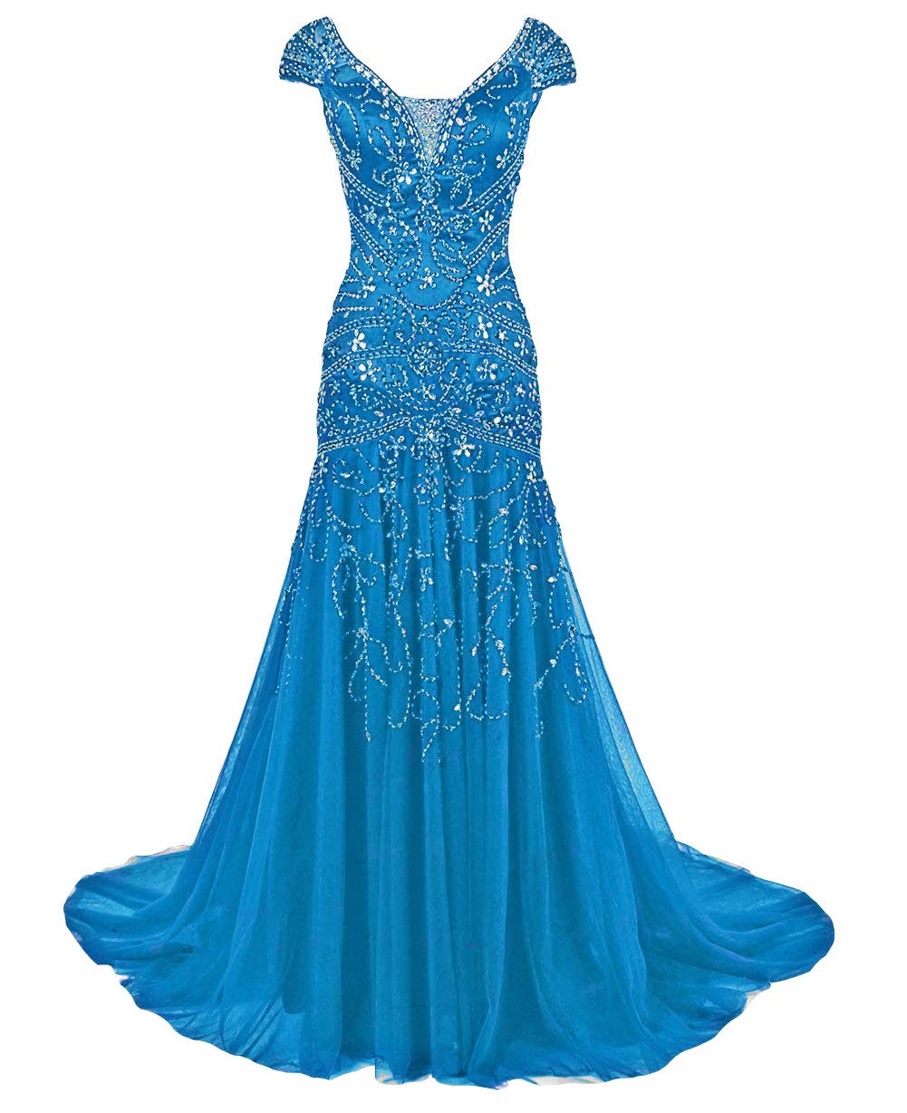 Elegant Long Mermaid Wedding Dress with Cap Sleeves & Beaded Embroidery - Perfect for Brides, Prom, and Mother of The Bride Occasions