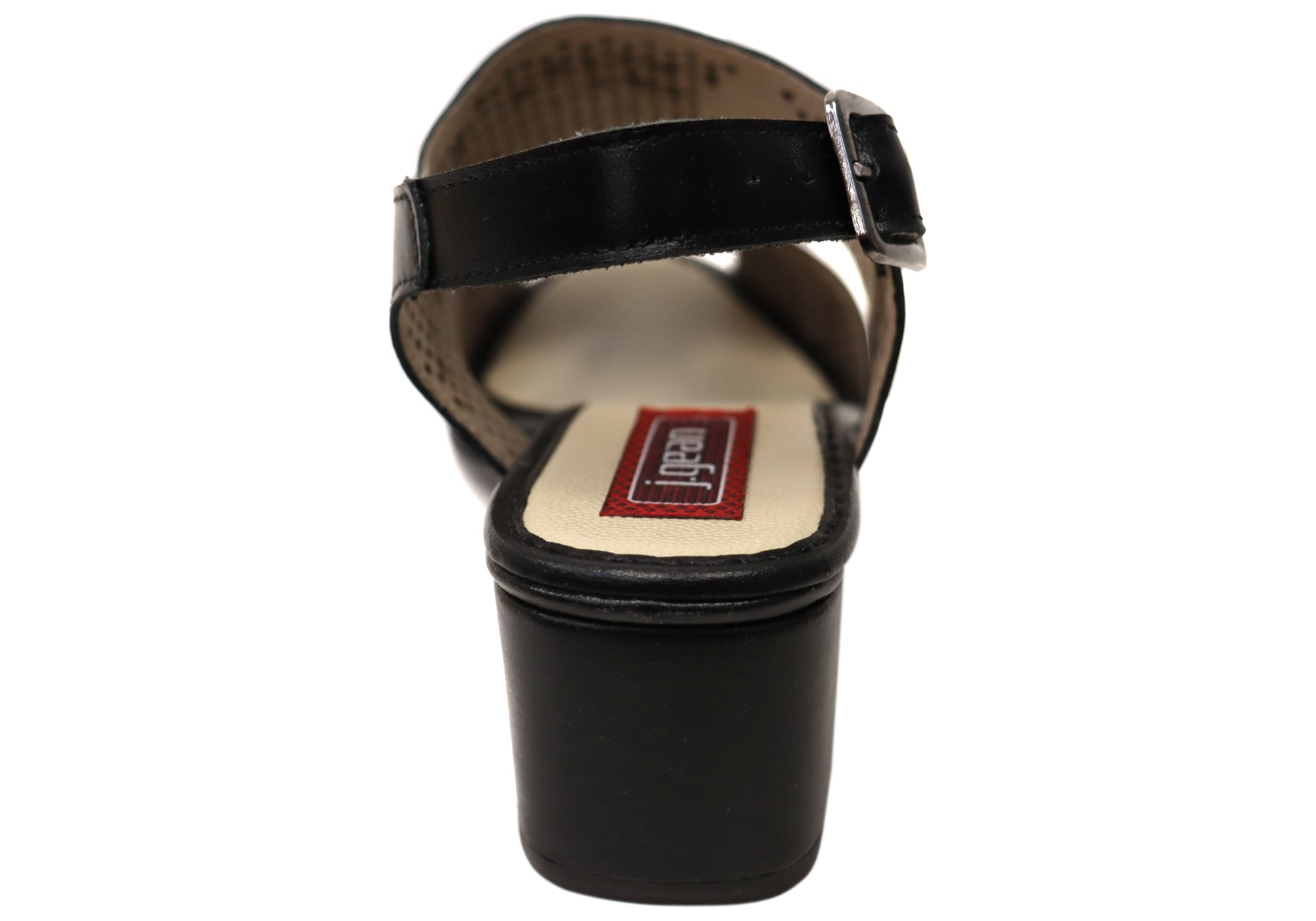J Gean Simone Women's Comfortable Leather Heels Sandals - Made in Brazil - Perfect for Office, Party & Wedding Occasions