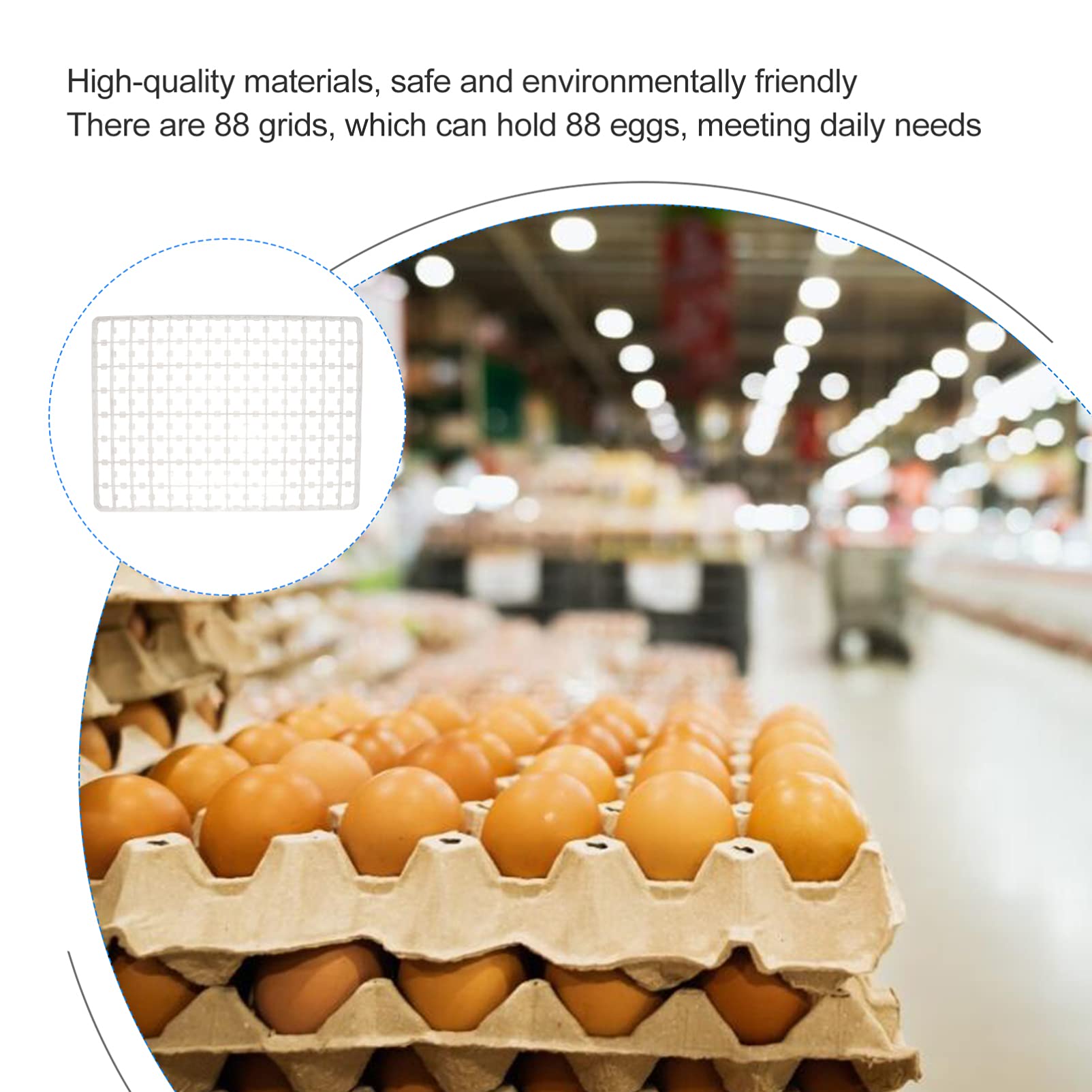 Balacoo 112 Grid Pigeon Egg Tray - Durable Egg Holder for Home & Incubation