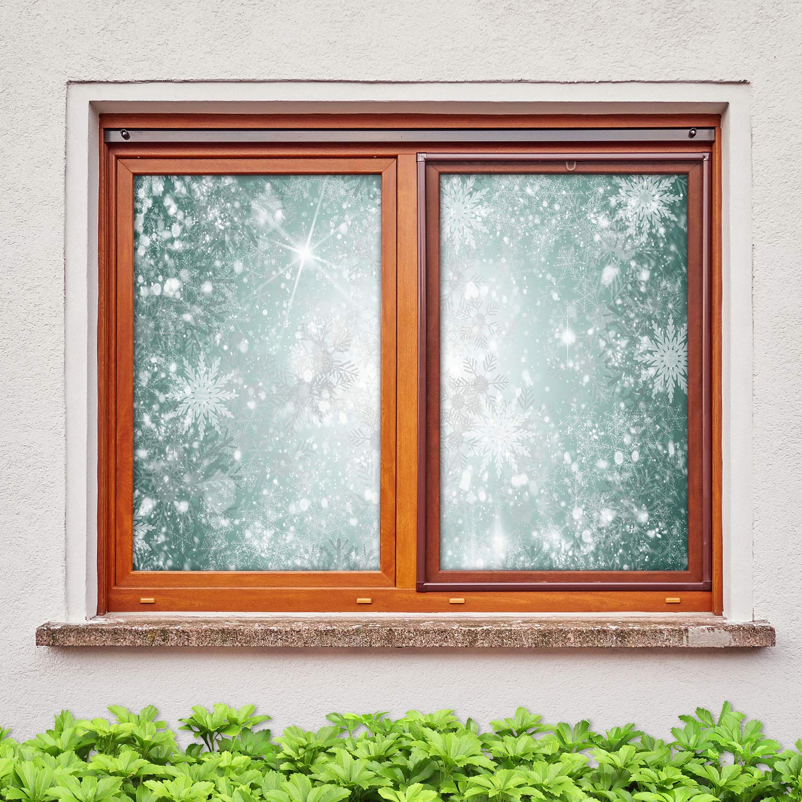 3D White Snowflakes Window Film - 219x312cm (87