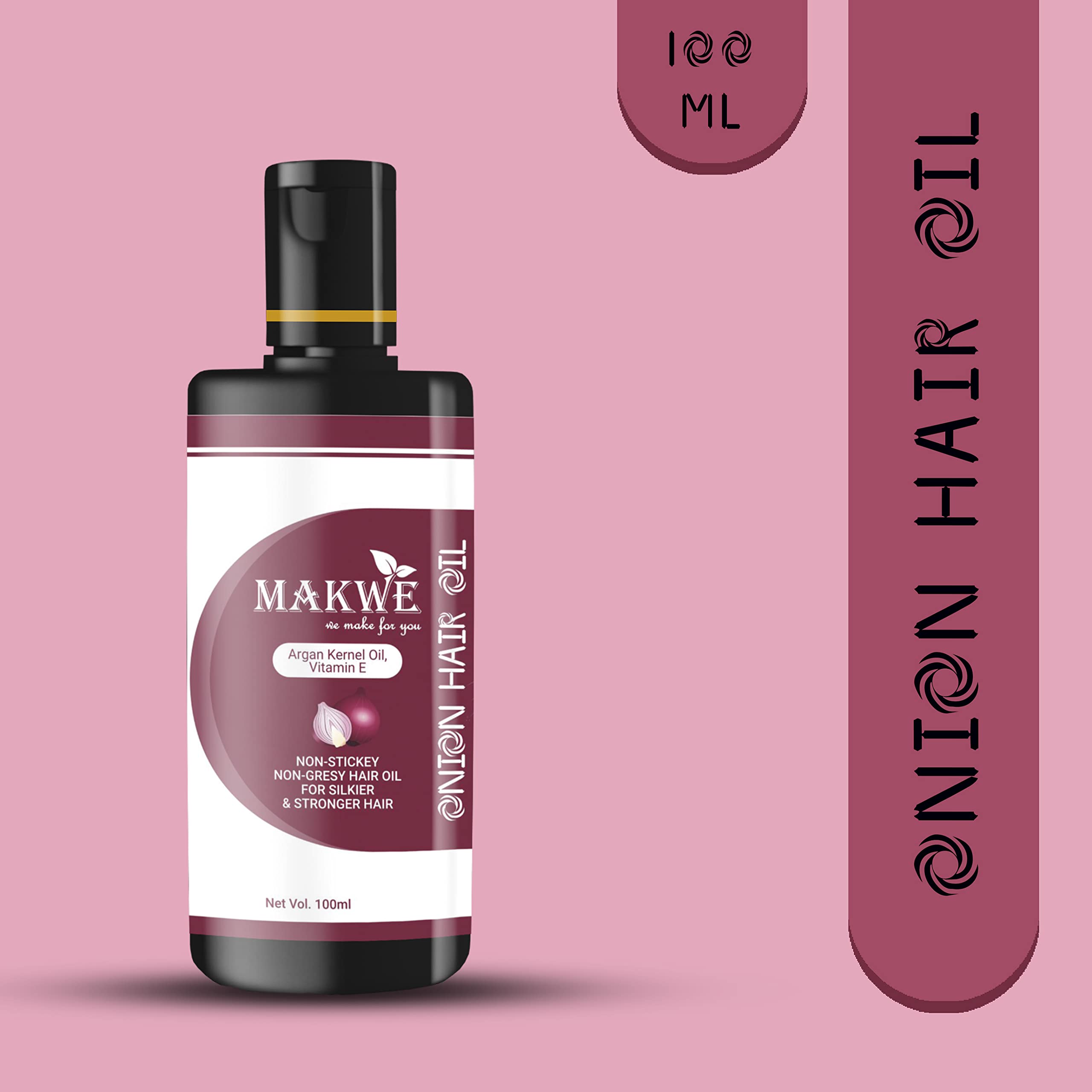 MAKWE Skin Science Onion Black Seed Oil & Vitamin E B5 Hair Conditioner Set - Ultimate Hair Care Kit with Nourishing Conditioner & Repairing Hair Oil for Dry, Damaged Hair | Home & Salon Use