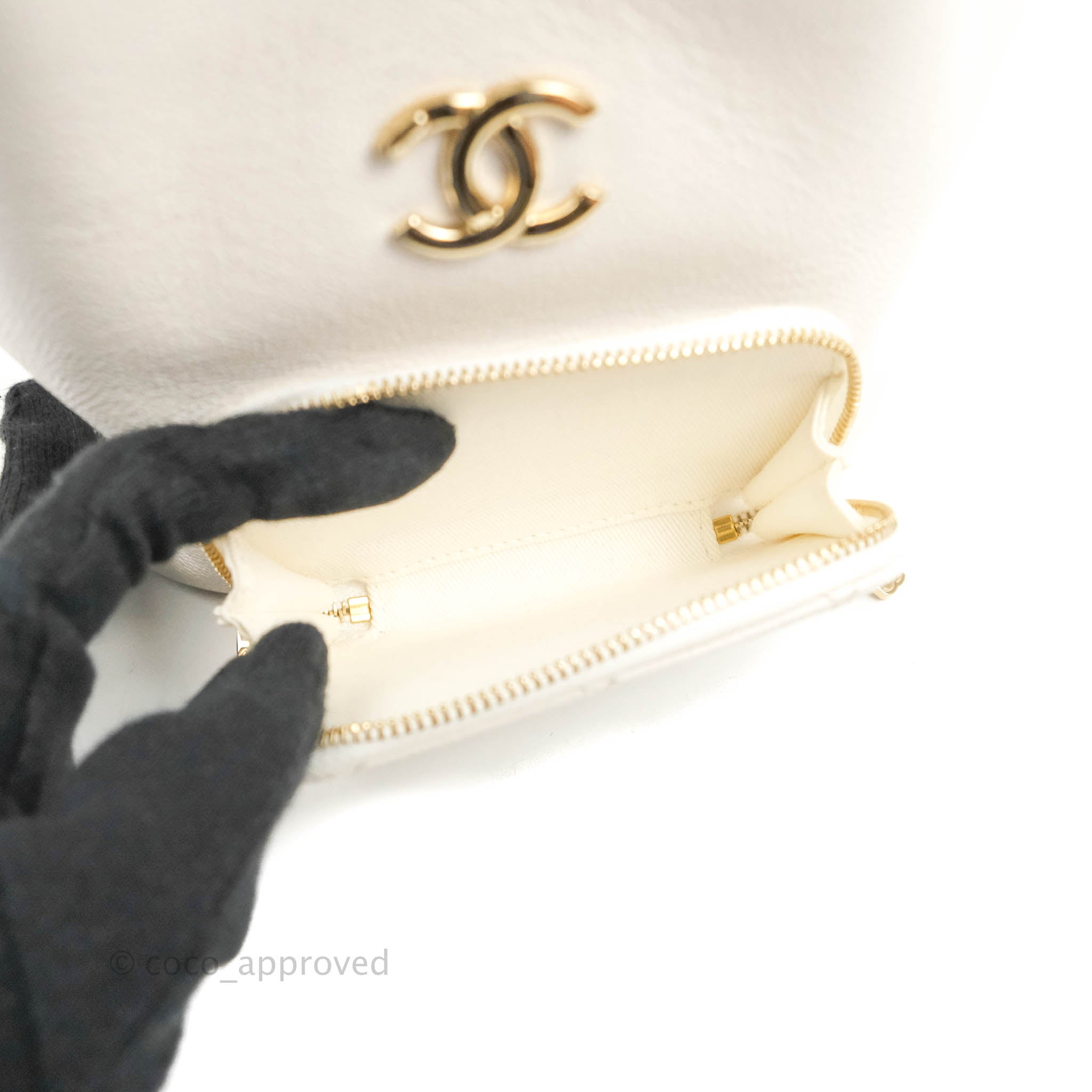 Chanel Business Affinity Drawstring Bucket Bag in White Caviar Leather with Gold Hardware - Perfect for Work, Travel & Everyday Luxury