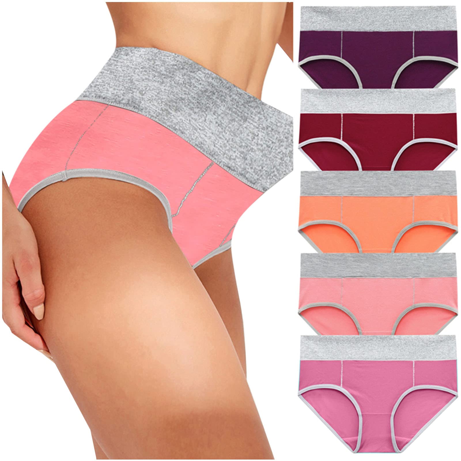 Soft & Comfy Women's Cotton Underwear 5-Pack - Breathable Stretch Hipster Panties for Ladies in Regular & Plus Sizes | Perfect for Everyday Wear, Lounge & Sleep