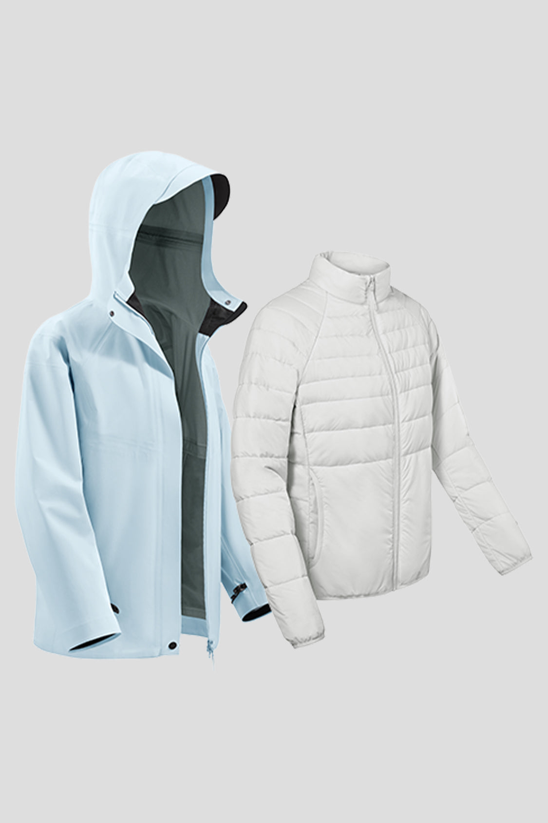 Women's 3-in-1 Waterproof Windproof Fleece Lined Interchangeable Jacket - Outdoor Hiking, Skiing & Winter Travel Coat