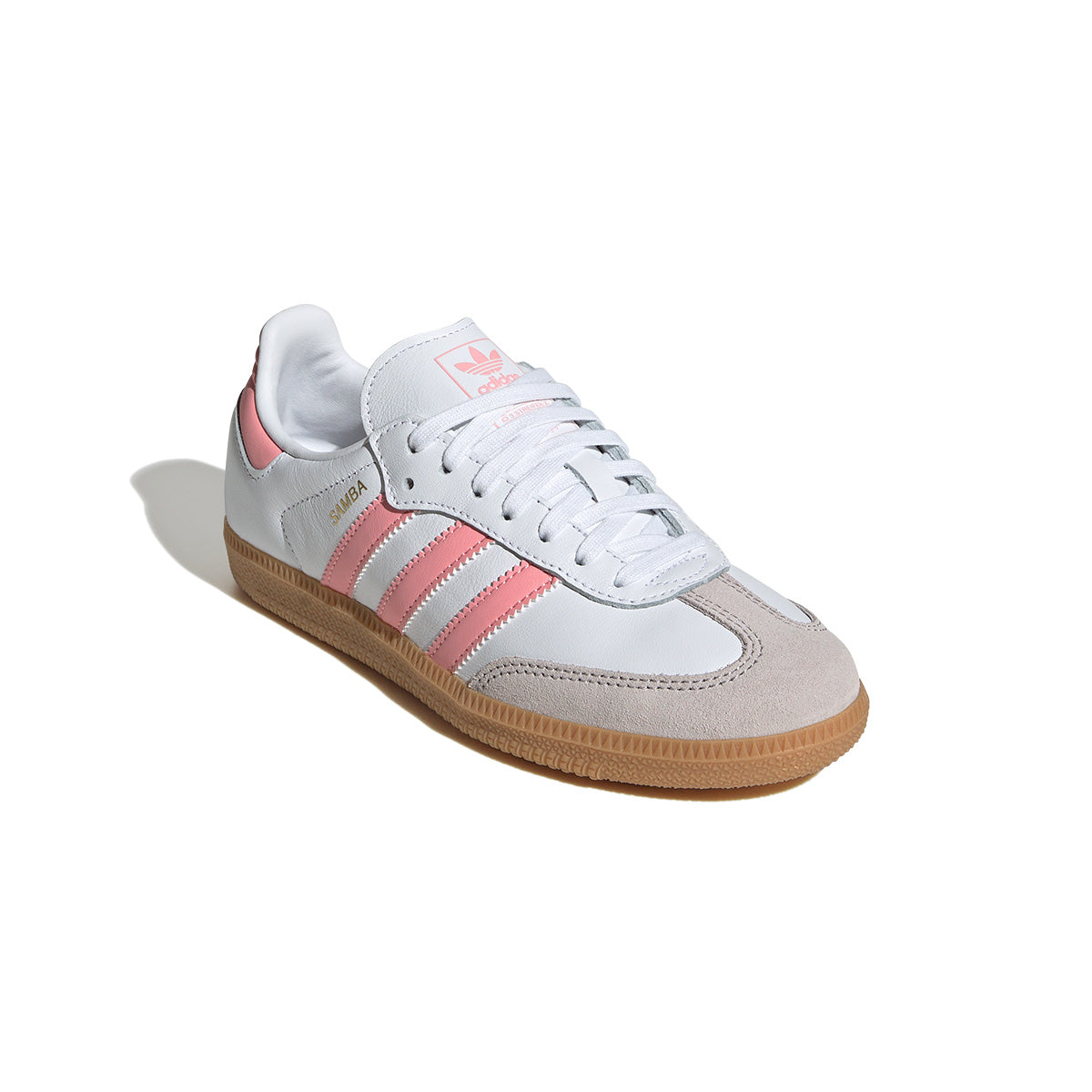 Kids Samba OG Sneakers - White Semi Pink Spark | Comfortable & Stylish Shoes for Boys & Girls | Perfect for School, Sports & Casual Wear