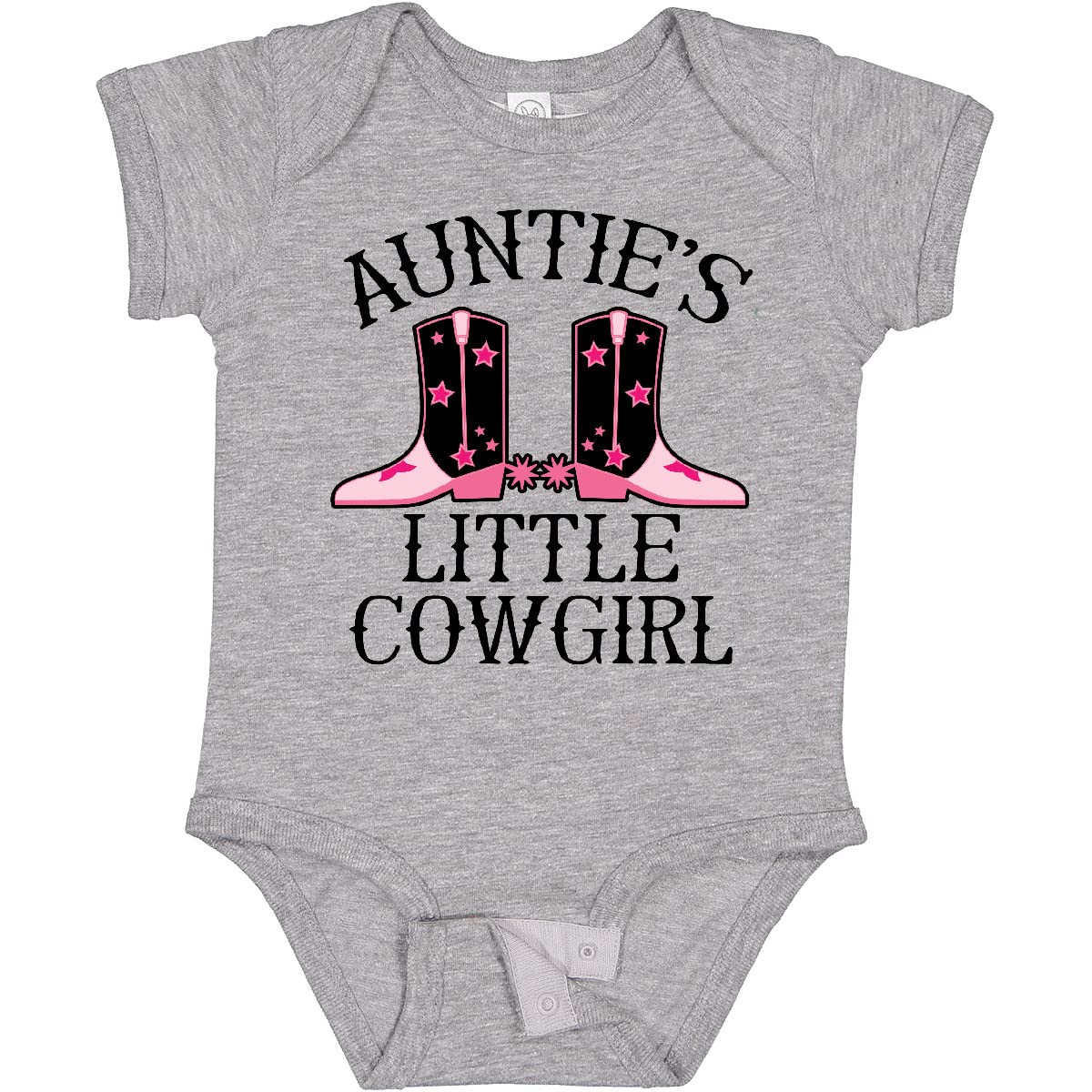 Inktastic Auntie Little Cowgirl Baby Clothes - Cute Infant Bodysuit for Girls & Boys | Perfect for Family Photos, Cowboy-Themed Parties & Everyday Play