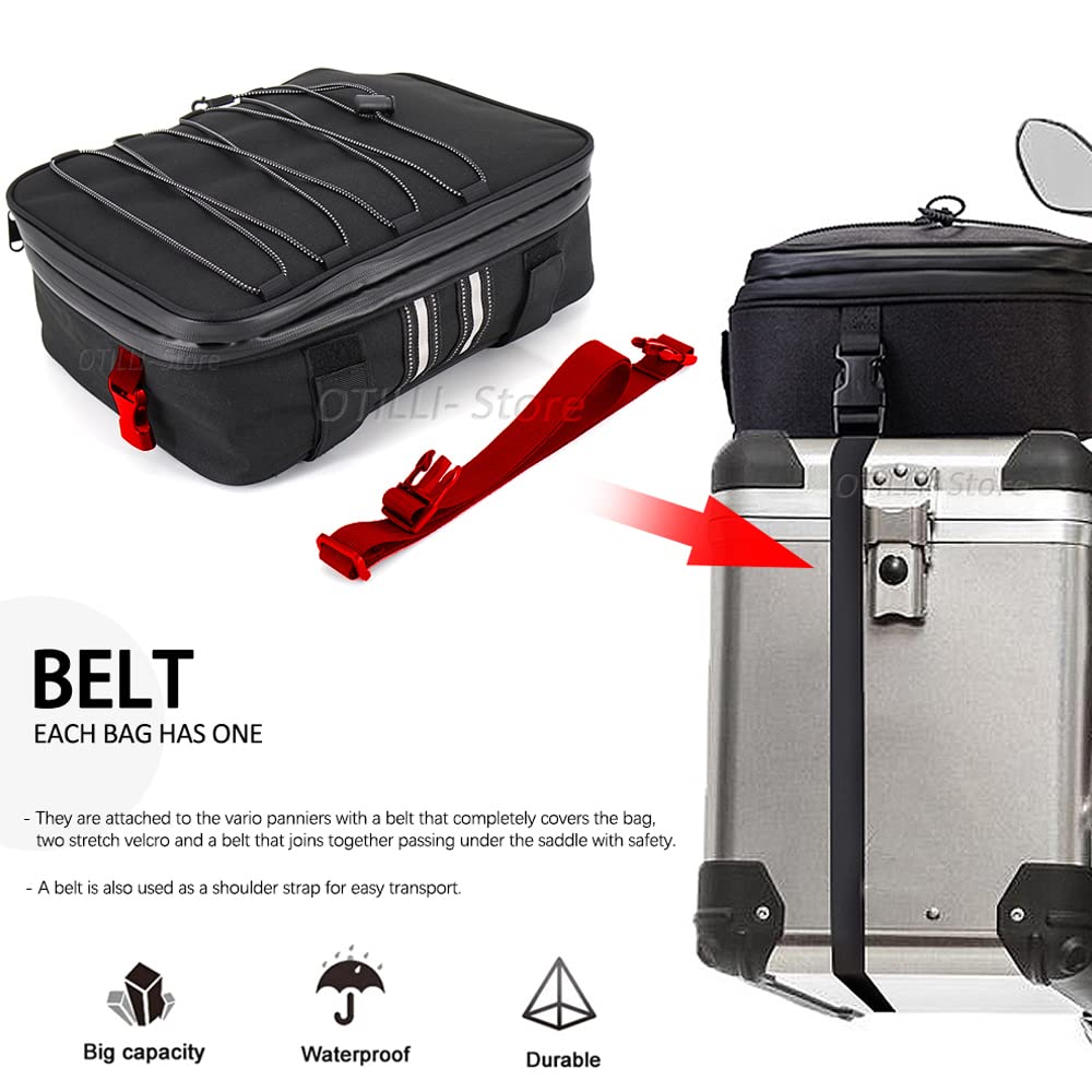 Waterproof Motorcycle Top Case & Side Bags for BMW F800, 850GS, R1150GS ADV, F900R, XR, K1600B, K1600GT/L, G310GS, R1200, 1250 RT, S1000XR - Durable Luggage Set for Adventure Riding & Long-Distance Travel