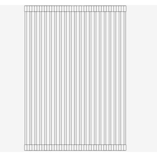 Houzer RO 2000 Stainless Steel Large Multi-Purpose Roll Up Mat - Durable Kitchen Countertop Protector, Perfect for Food Prep, Baking & Crafting