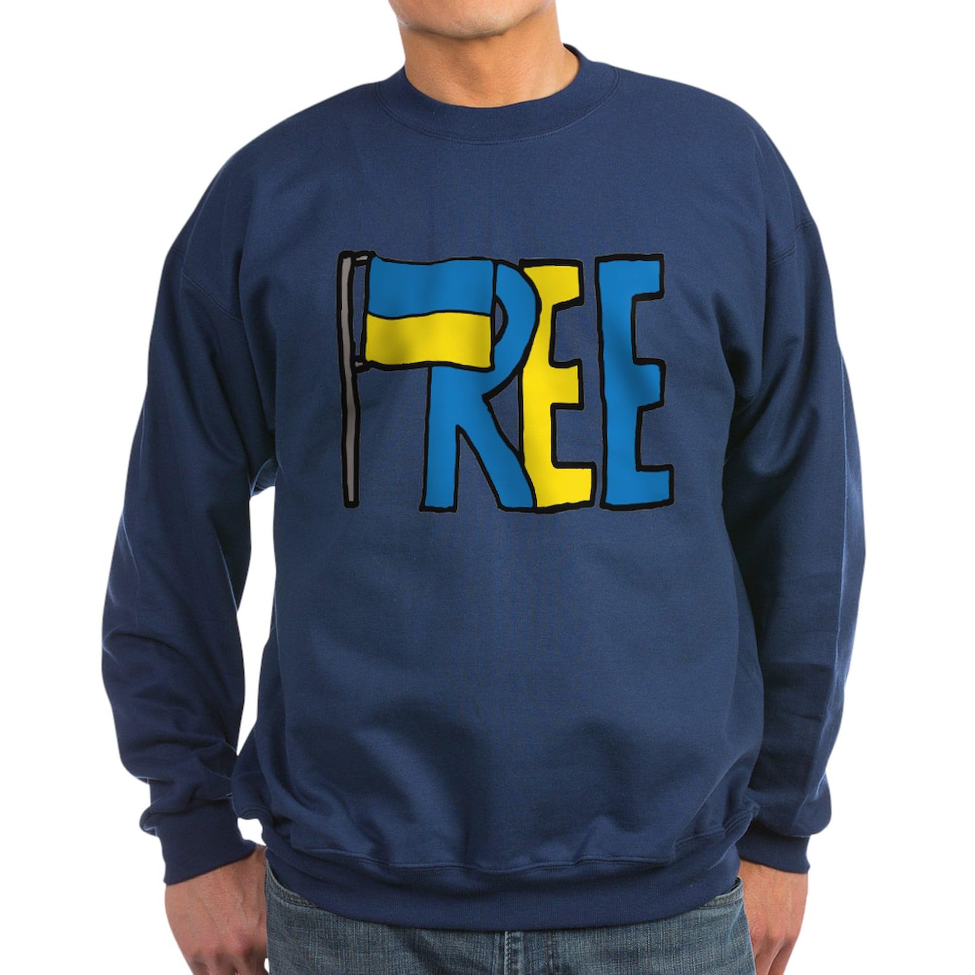 Free Ukraine Sweatshirt - Classic Crew Neck Pullover for Men & Women | Support Ukraine with Stylish Casual Wear for Everyday, Protests & Solidarity Events