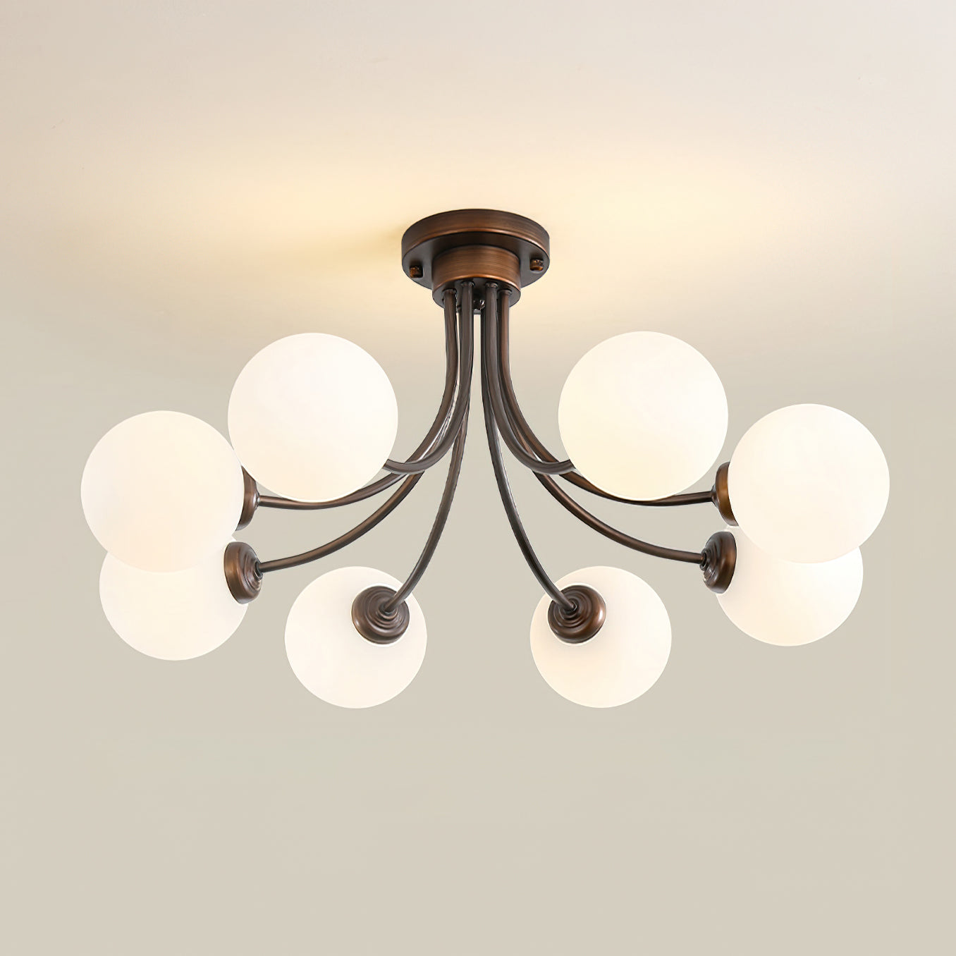 Modern Fairfax Bubble Ceiling Lamp - LED Flush Mount Lighting Fixture for Bedroom, Living Room & Dining Room - Stylish Home Decor with Soft Ambient Glow