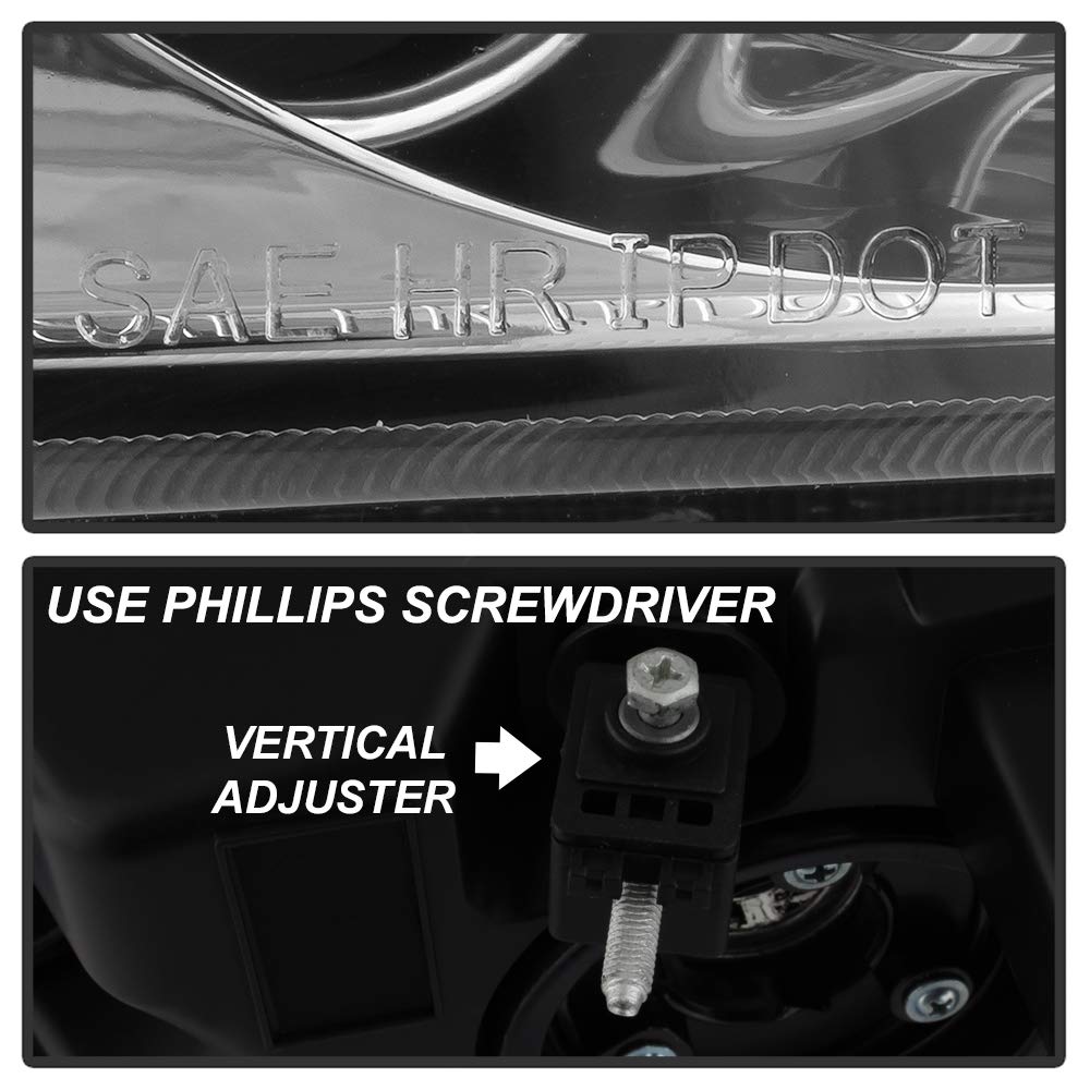 ACANII Chrome Housing Headlights & Corner Lights for 2006-2010 Dodge Charger - 4Pcs Set (Driver & Passenger Side) | High-Performance Lighting Upgrade for Night Driving & Enhanced Style
