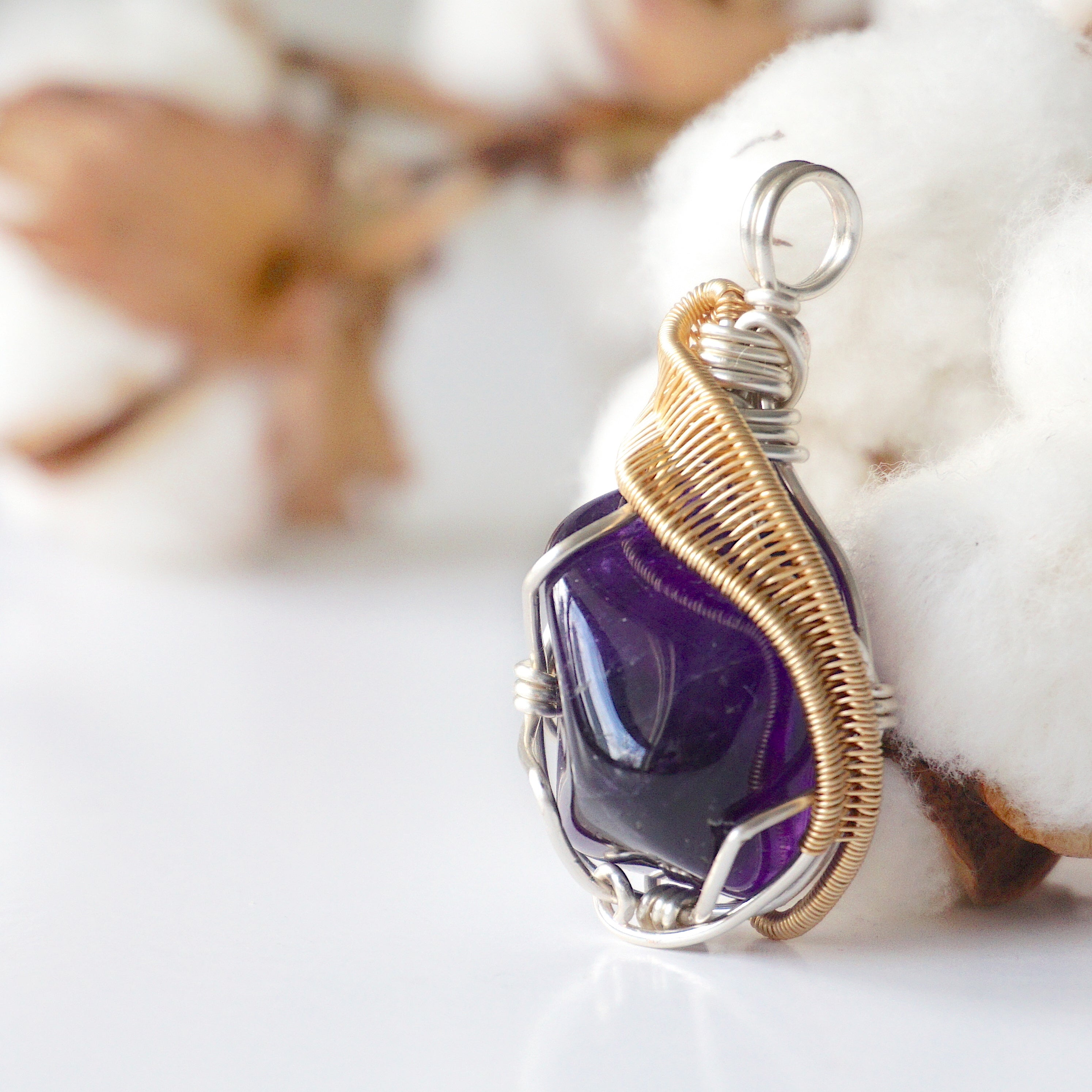 Natural Raw Amethyst Crystal Necklace for Women - Healing Stone Jewelry for Stress Relief & Positive Energy - Perfect for Meditation, Yoga & Spiritual Gifts