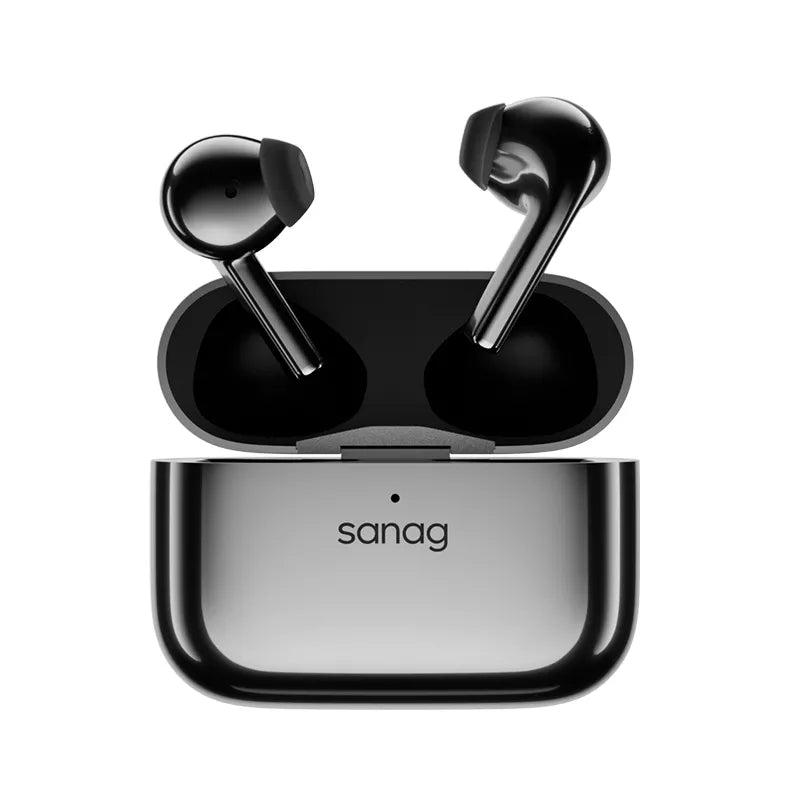 Sanag T82S Pro Wireless Bluetooth Earbuds with Built-in Memory, Half In-Ear Design for Comfort - Perfect for Gym, Running, Commuting & Workouts