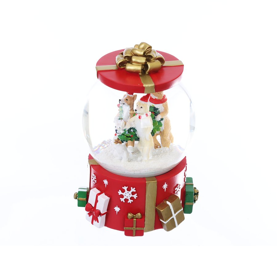 Snow Globe with Music - Dog Themed Art Print APJ (350g) | Perfect for Home Decor, Gifts & Collectibles