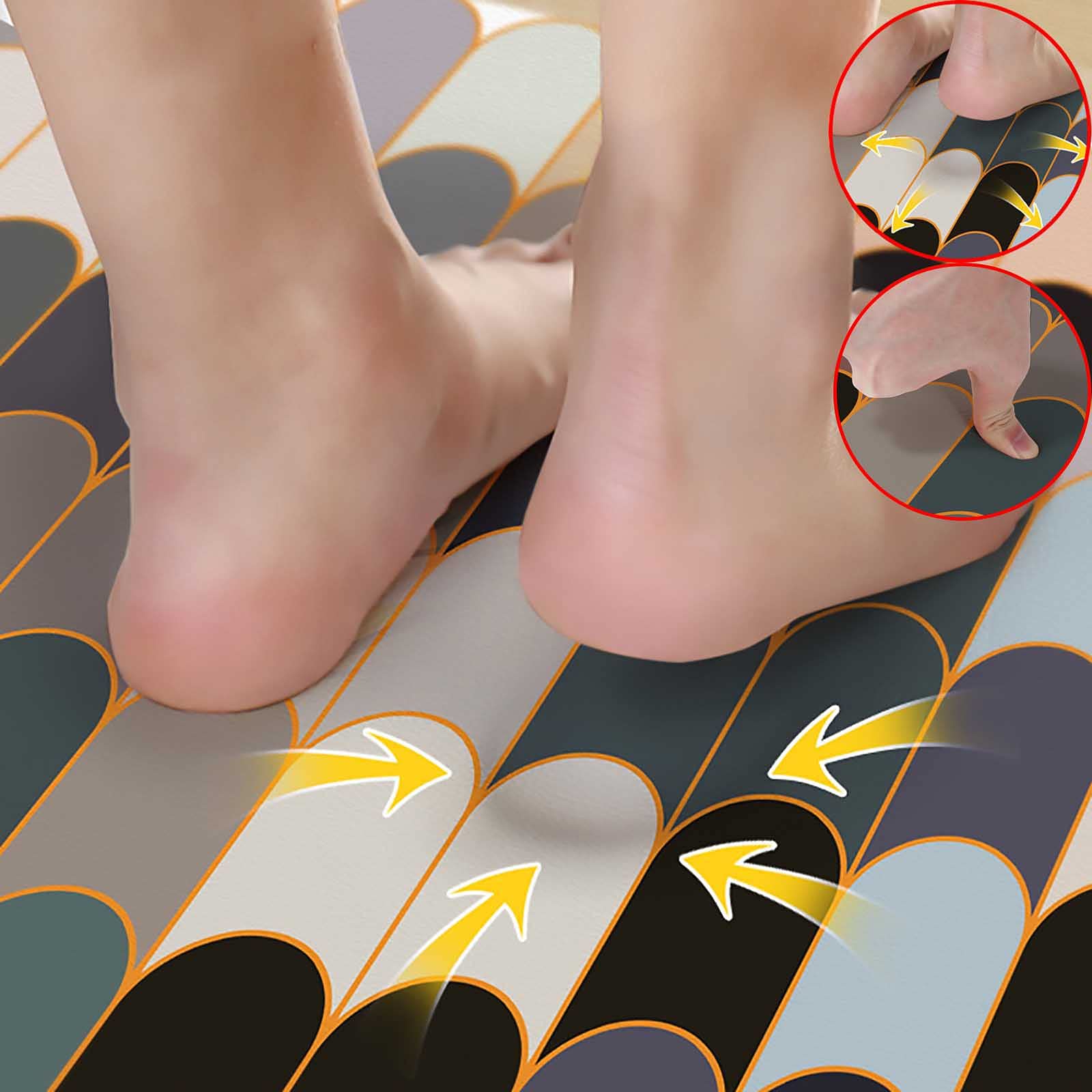 Non-Slip Anti-Fatigue Kitchen Floor Mat - Waterproof Oil-Proof Standing Comfort Mat for Home & Office - Geometric Design Area Rug (90x1000cm, Customizable) - Perfect for Cooking, Dishwashing & Long Standing Work
