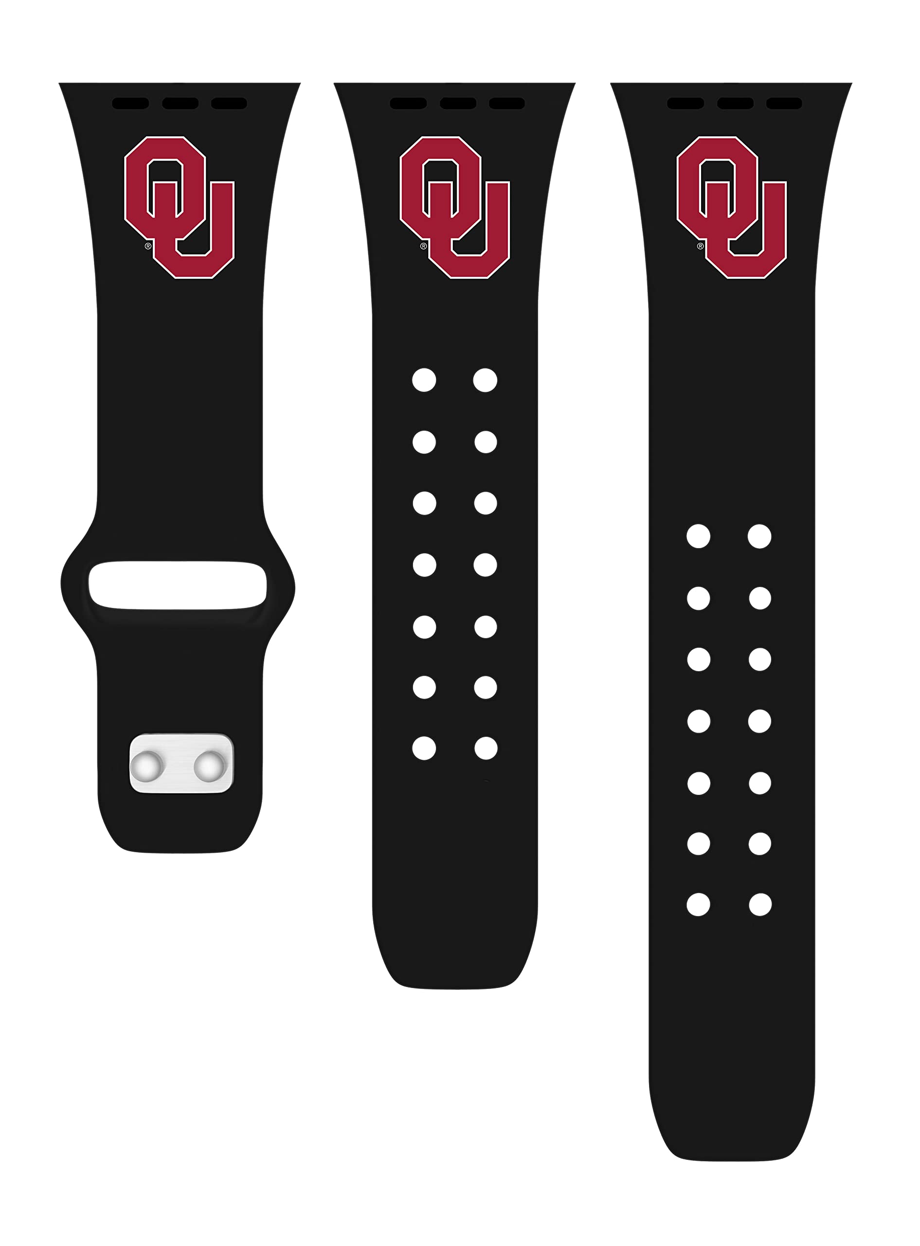Oklahoma Sooners Silicone Sport Band for Apple Watch - Durable, Comfortable Fitness & Activity Tracker Wristband - Perfect for Running, Gym Workouts & Daily Wear