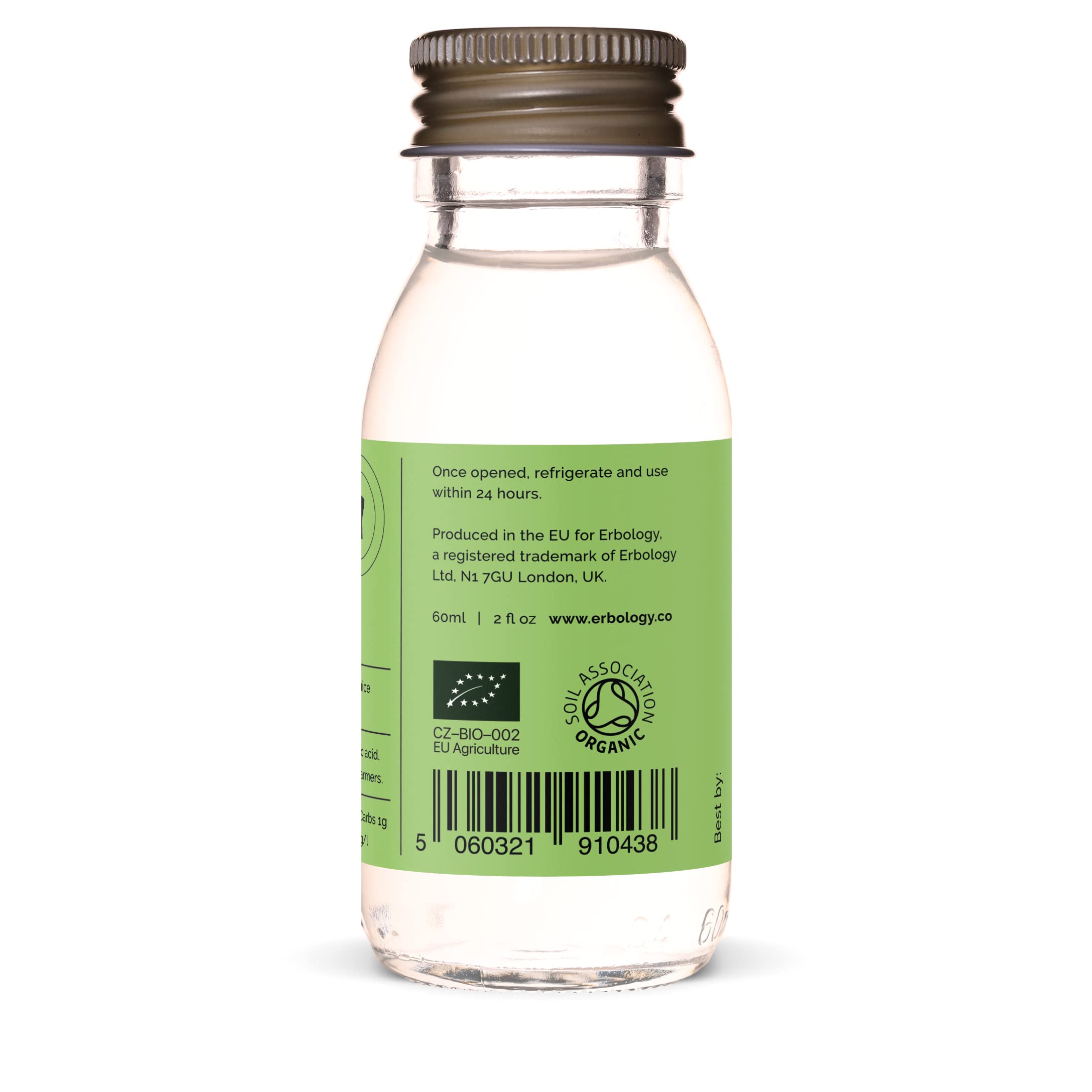 Organic Immunity Booster Shots - Erbology 12-Pack (60ml Each) for Daily Wellness & Energy Support - Perfect for Travel, Workouts, and On-the-Go Nutrition