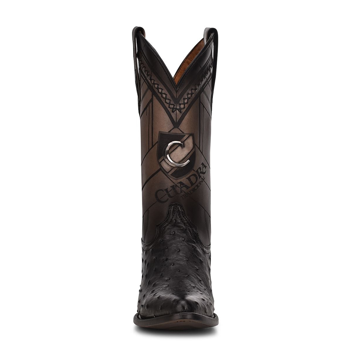 Premium Men's Cowboy Boots - Genuine Ostrich Leather Western Boots in Black | Comfortable & Durable for Rodeo, Country Dancing & Casual Wear
