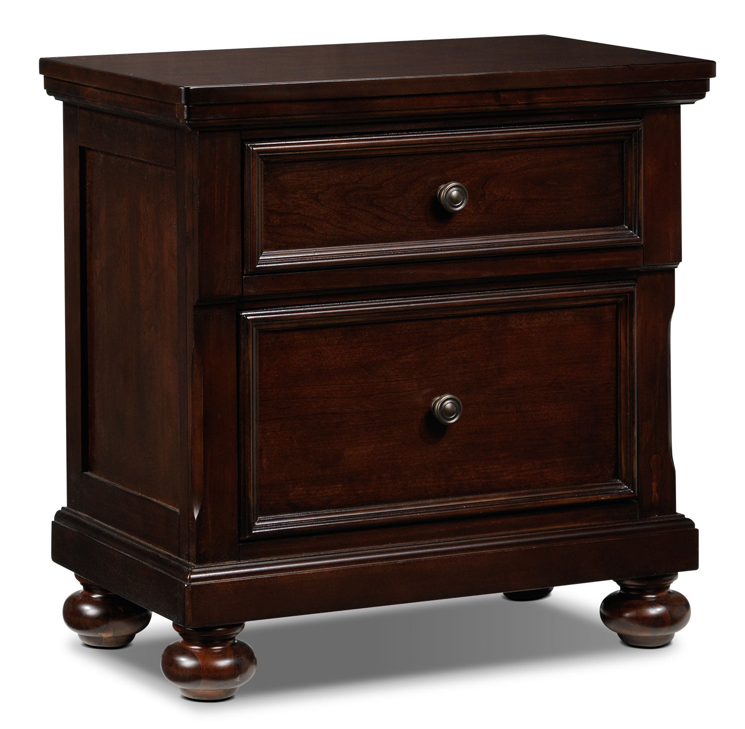 Chester Night Stand - Solid Cherry Wood Bedside Table for Bedroom, Living Room & Guest Room | Compact Storage with Drawer & Shelf