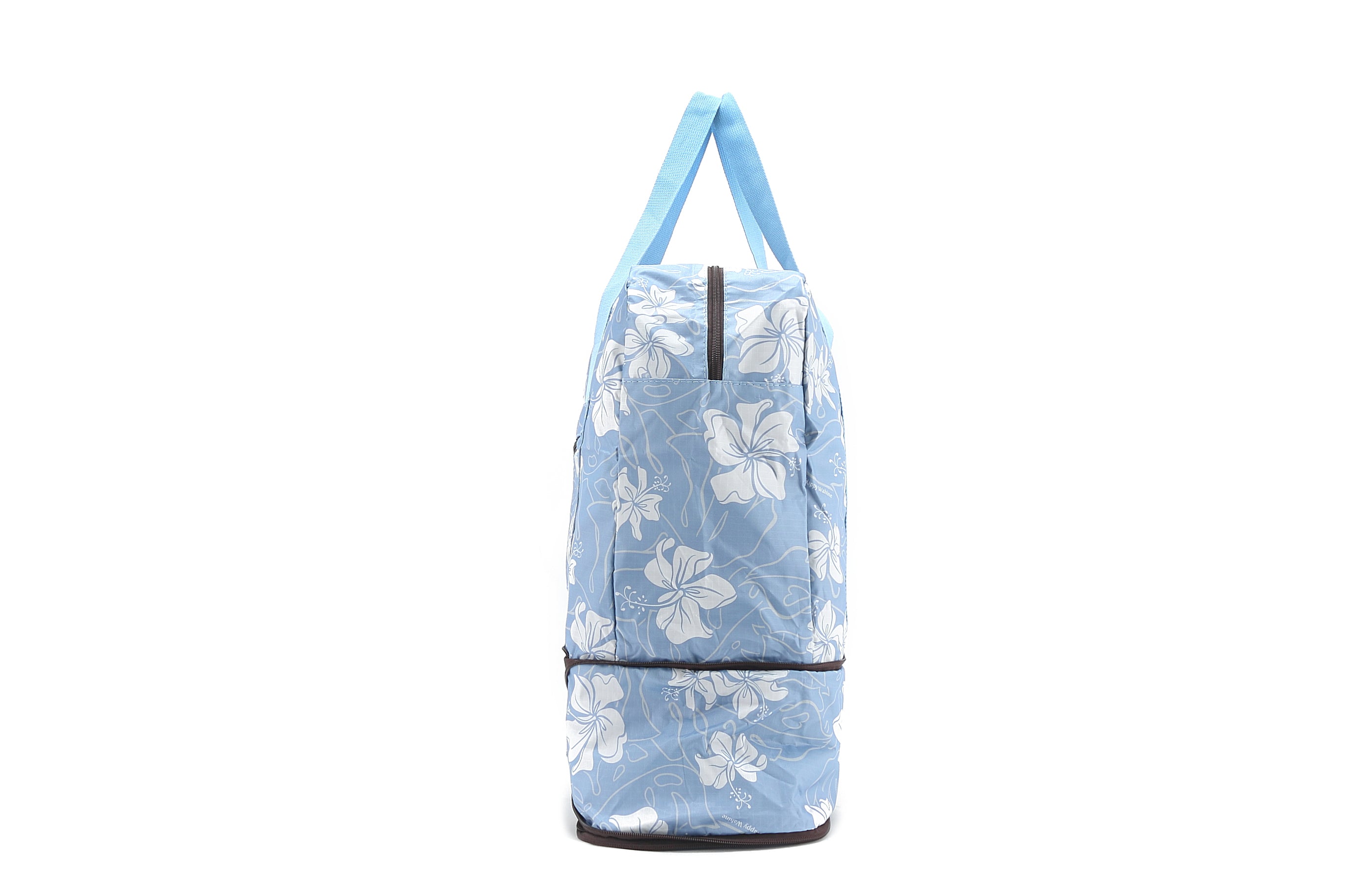 Foldable Duffle Bag for Travel & Gym - Water-Resistant Sophie Hibiscus Blue Carry-On Luggage | Perfect for Weekend Trips, Sports Gear & Workout Essentials