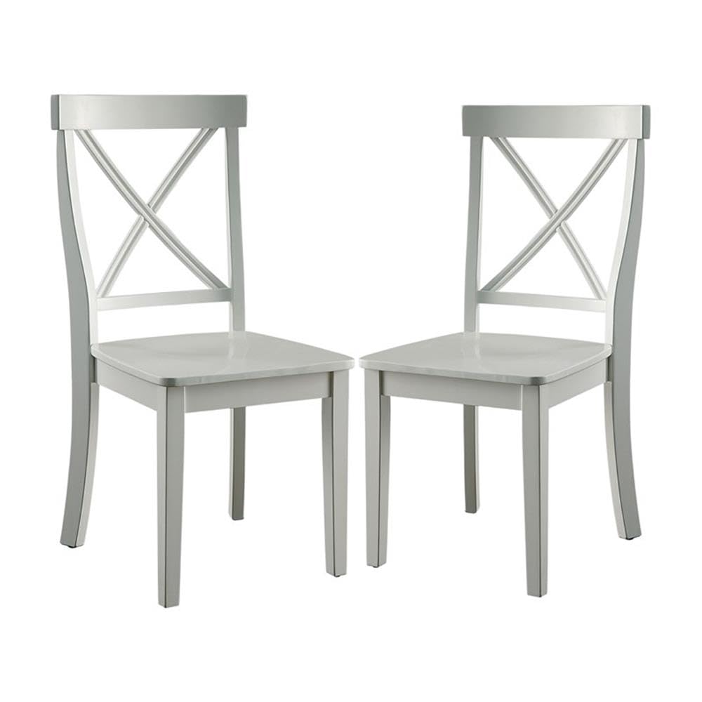 Furniture of America Tummel Transitional Wood Dining Chairs in White - Set of 2 | Modern Farmhouse Style for Dining Room, Kitchen, or Breakfast Nook