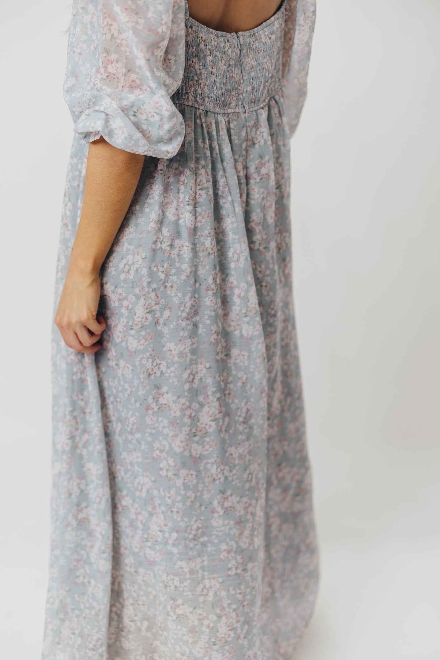 Elegant Sage Green Floral Smocked Maxi Dress for Women - Bump Friendly Maternity & Inclusive Sizing (S-3XL) - Perfect for Summer Weddings, Beach Vacations & Casual Outings