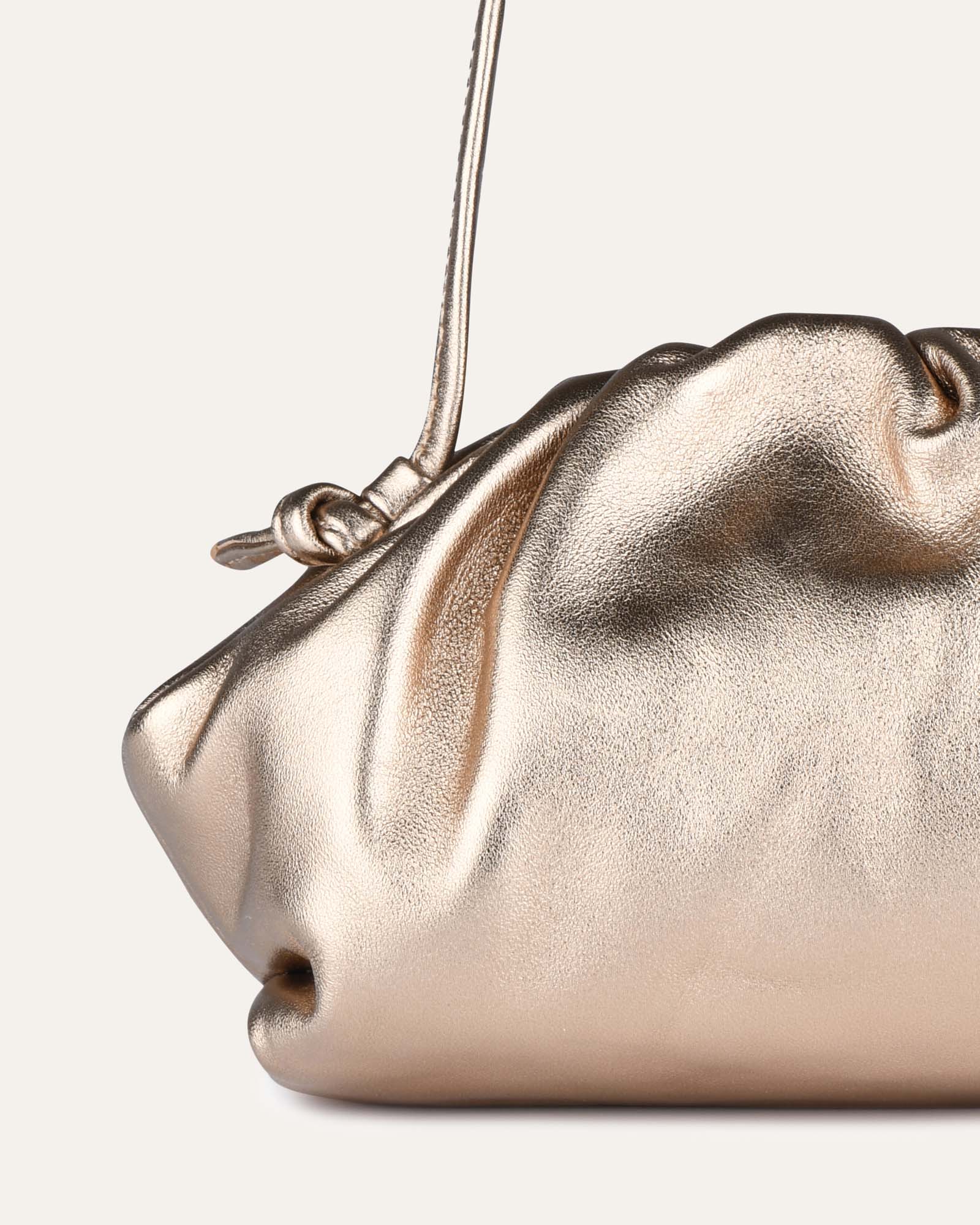 BAMBIE Cross Body Bag for Women - Gold Leather Shoulder Purse - Perfect for Everyday Use, Travel, and Shopping