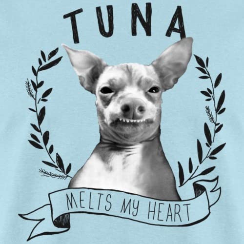 Spreadshirt Tuna Melts My Heart Crest Men's T-Shirt - Funny Fish Lover Graphic Tee for Casual Wear & Gifts