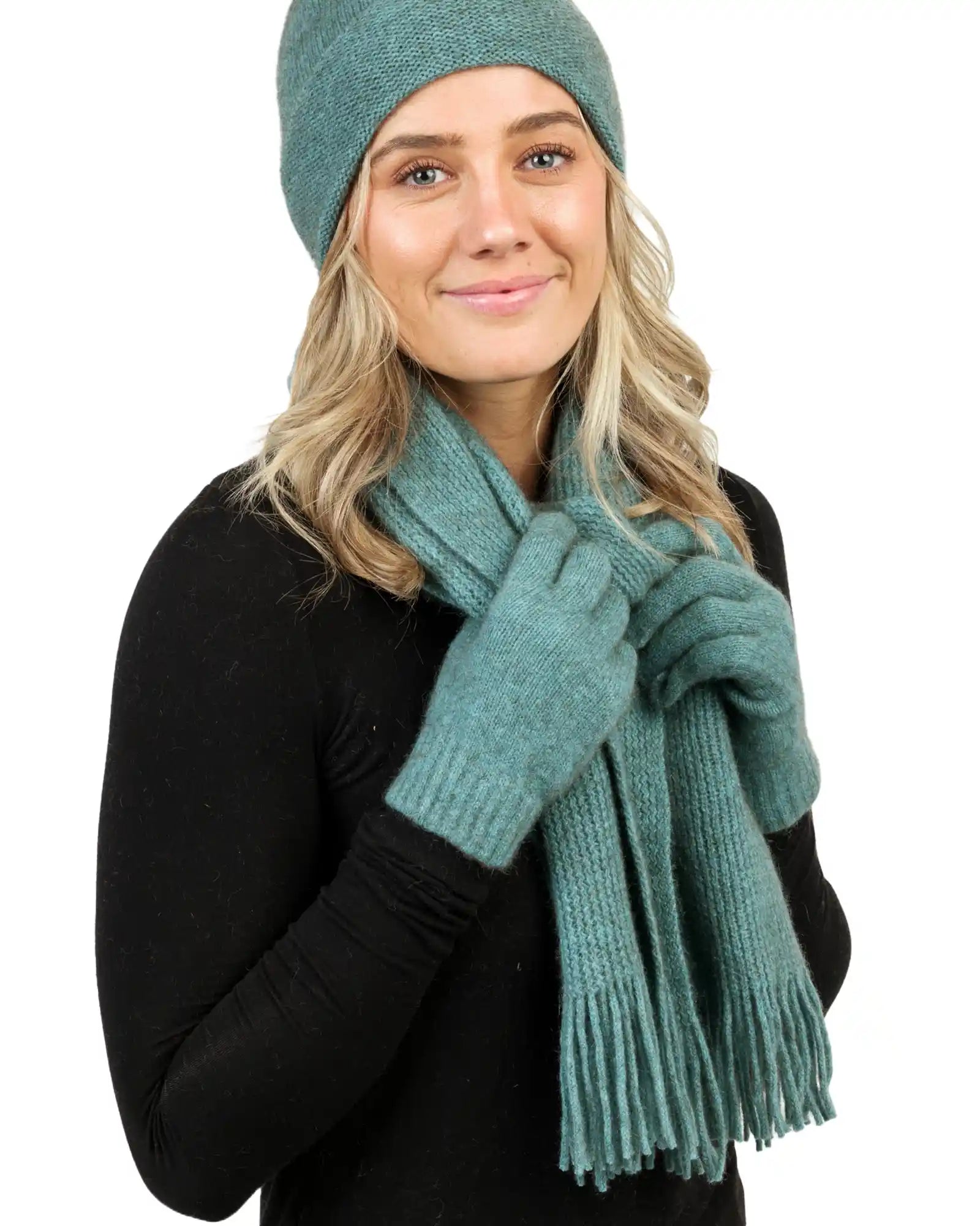Topaz #2 Plain Possum Merino Wool Scarf NX102 - Warm Winter Accessory for Women & Men - Perfect for Outdoor Activities, Hiking, and Cold Weather Fashion