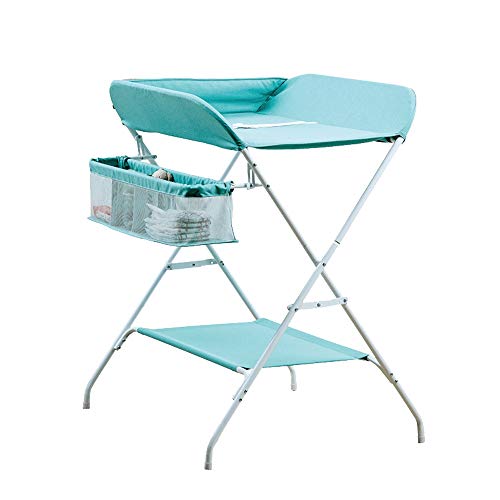 **Adjustable Height Baby Changing Table with Massage & Hand Wash Function - 3-Segment Folding Diaper Station for Newborn Care (Color A) - Perfect for Nursery, Daycare & Home Use**
