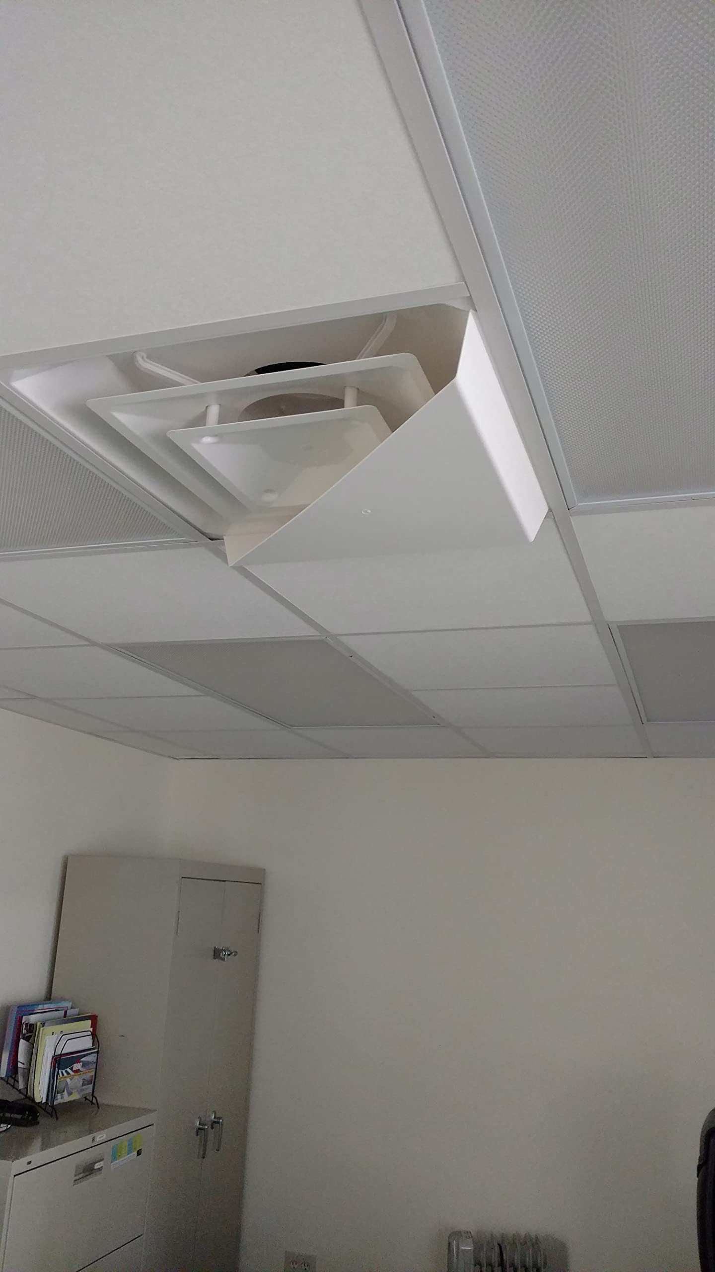 2-Pack Triangle Corner Air Diverter for 2x2 Ceiling Diffusers - Improve HVAC Airflow Direction in Offices & Homes