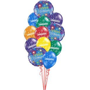 Happy Retirement Balloon Bouquet Deluxe - Premium Graduation & Retirement Party Decorations - Perfect for Retirement Parties, Office Celebrations, and Milestone Events