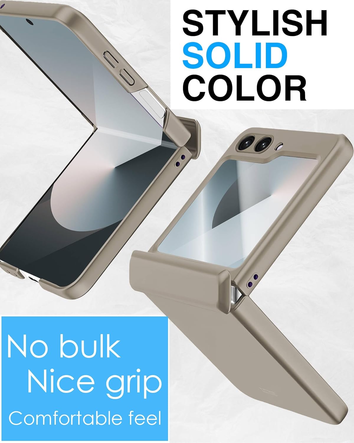 Samsung Galaxy Z Flip 6 Phone Case with Hinge Protection & Built-in Screen Protector | Shockproof Cover for Everyday Use & Travel