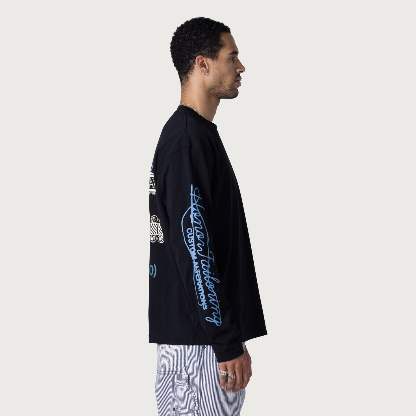 HONOR THE GIFT MALL Men's LS T-Shirt Black - Comfortable Long Sleeve Cotton Shirt for Casual Wear & Everyday Outfits